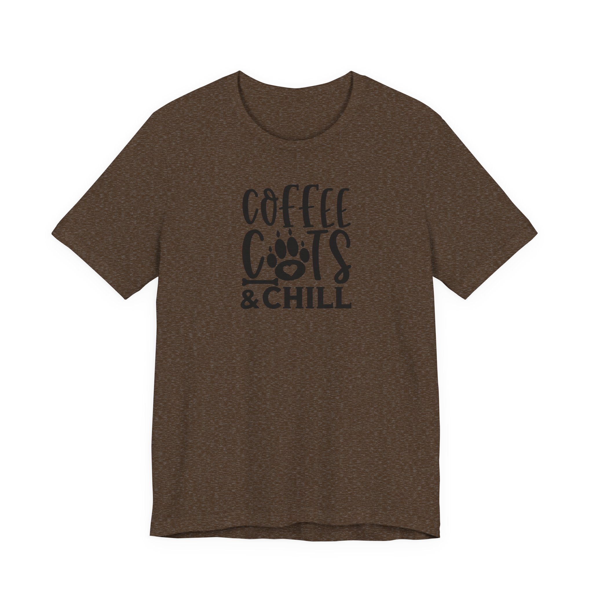 Coffee, Cats & Chill Tee — Cat Lover Coffee T‑Shirt