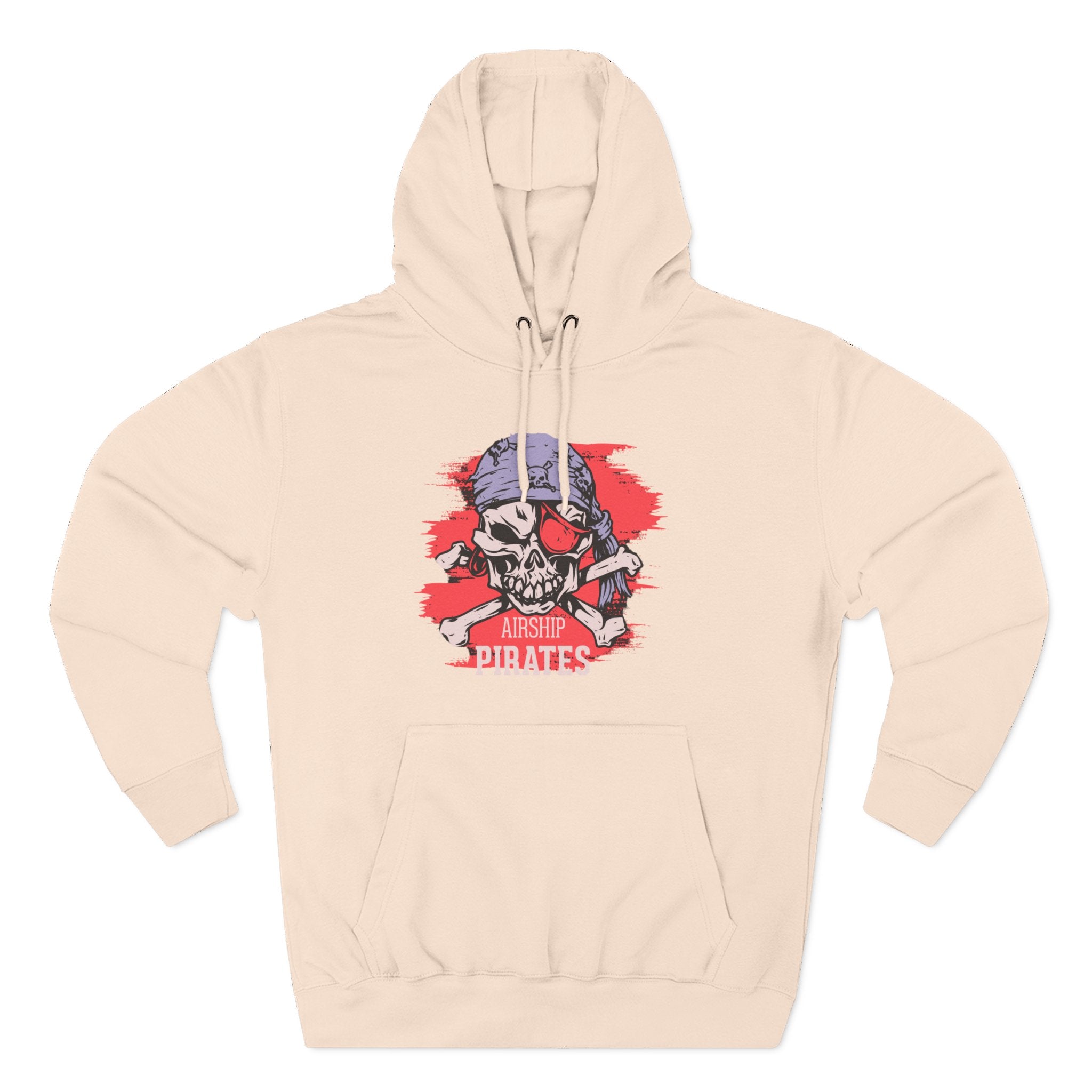 Pirate Skull Hoodie 'Airship Pirates' Graphic Pullover Hoodie