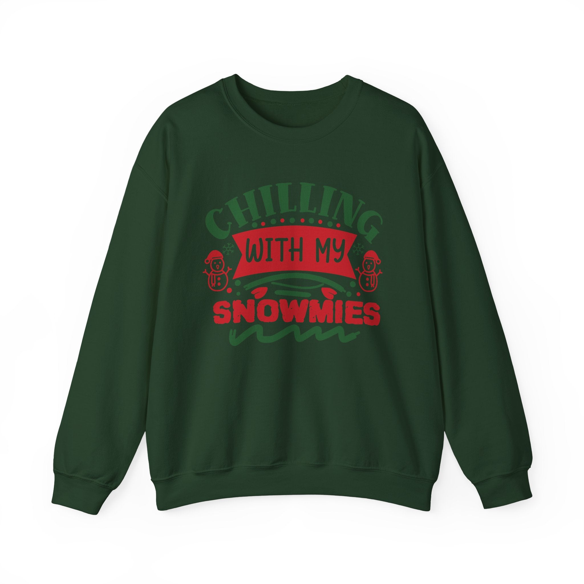 Chilling With My Snowmies Christmas Sweatshirt Holiday Crewneck
