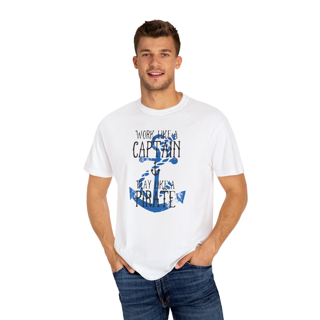 Work Like A Captain T-Shirt | MensWear Tee, Gift for Him, Saltlife Gift, Casual Wear, Coastal Style