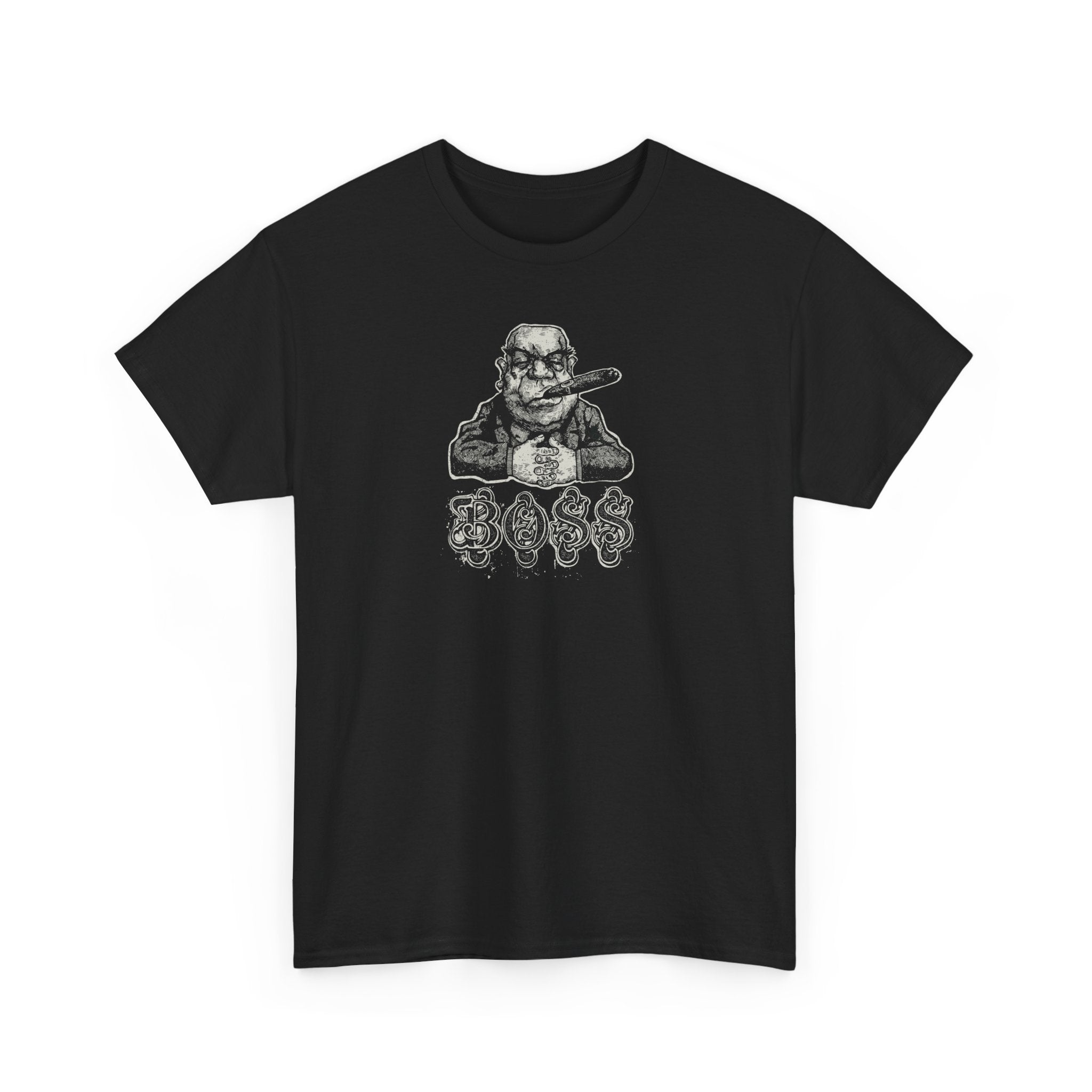 Big Boss Graphic Heavy Cotton Tee for Vintage Villian Lovers, Retro T-Shirt