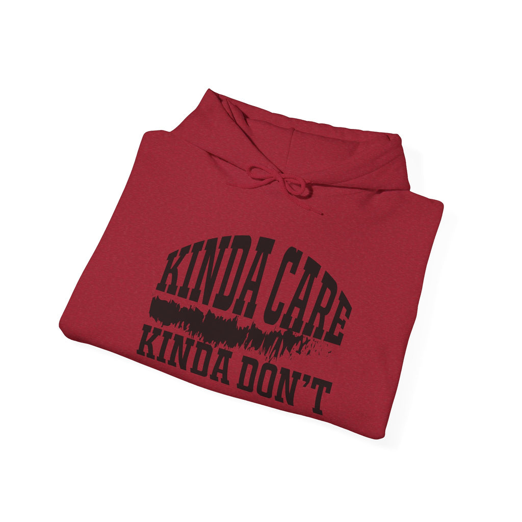 Kinda Care Kinda Don't Hoodie – Unisex Heavy Blend Sweatshirt for Everyday Comfort