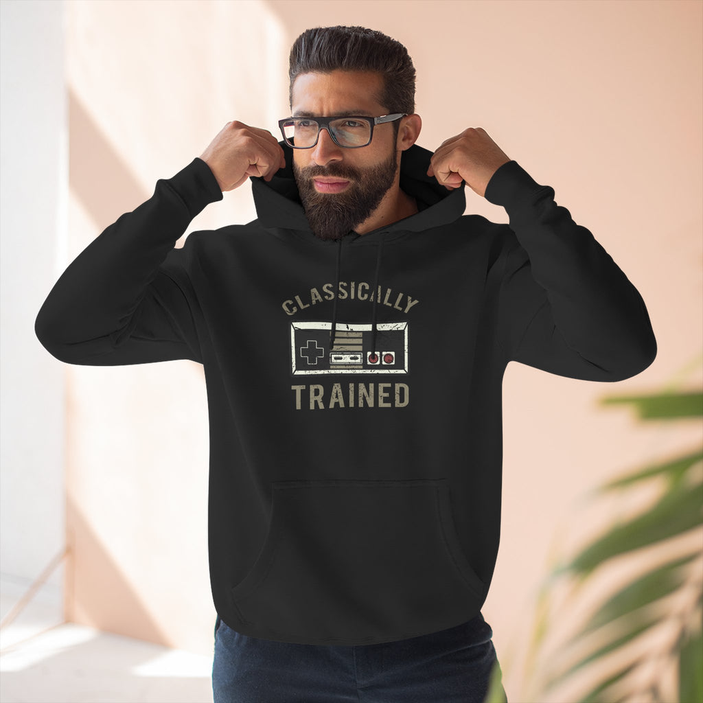 Gamer Fleece Hoodie - Classically Trained, Cozy Sweatshirt Gift