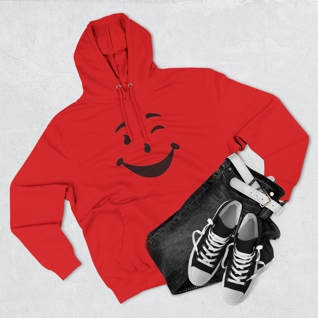 Cool Smiley Face Three-Panel Fleece Hoodie