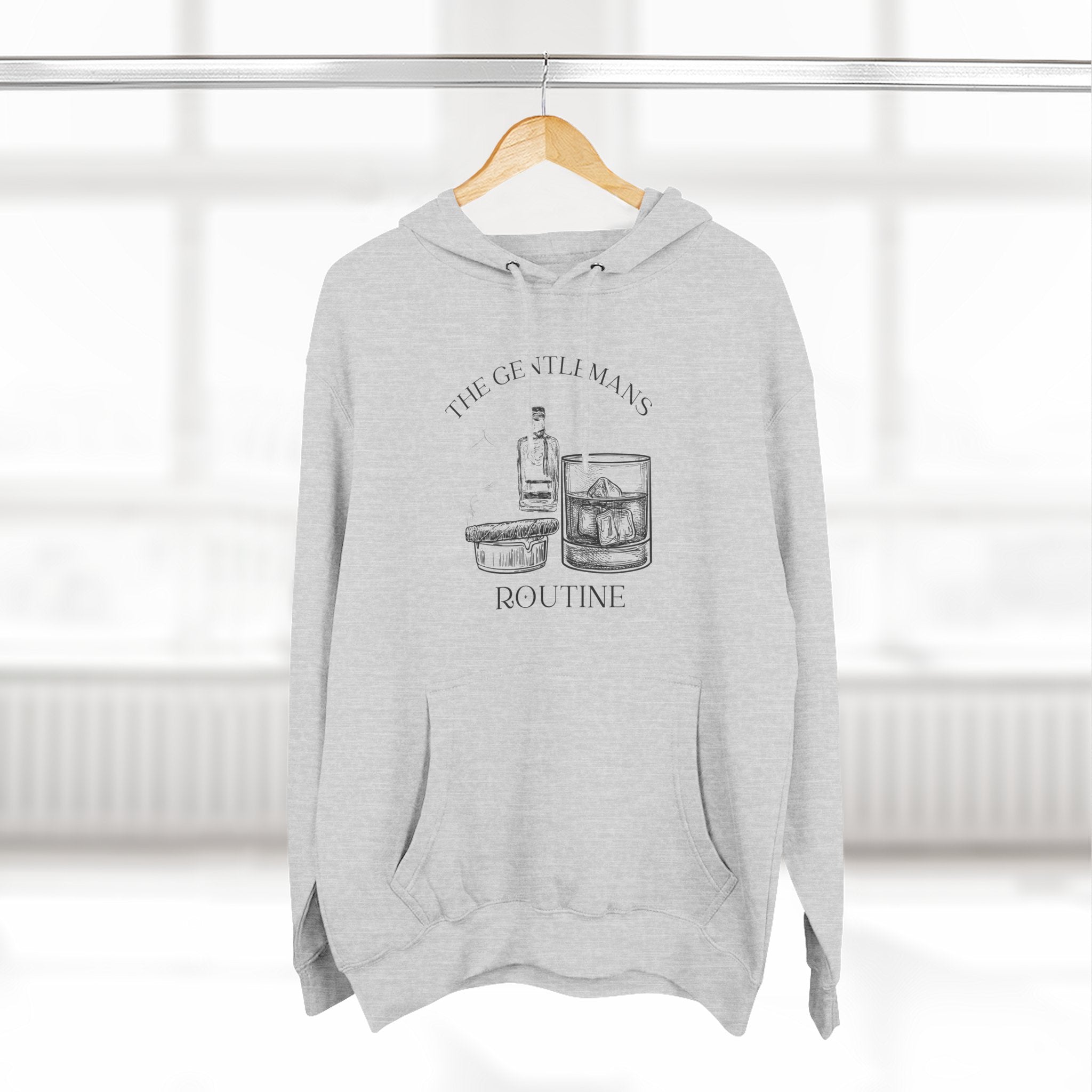 The Gentleman's Routine Cigar & Whiskey Cozy Fleece Hoodie