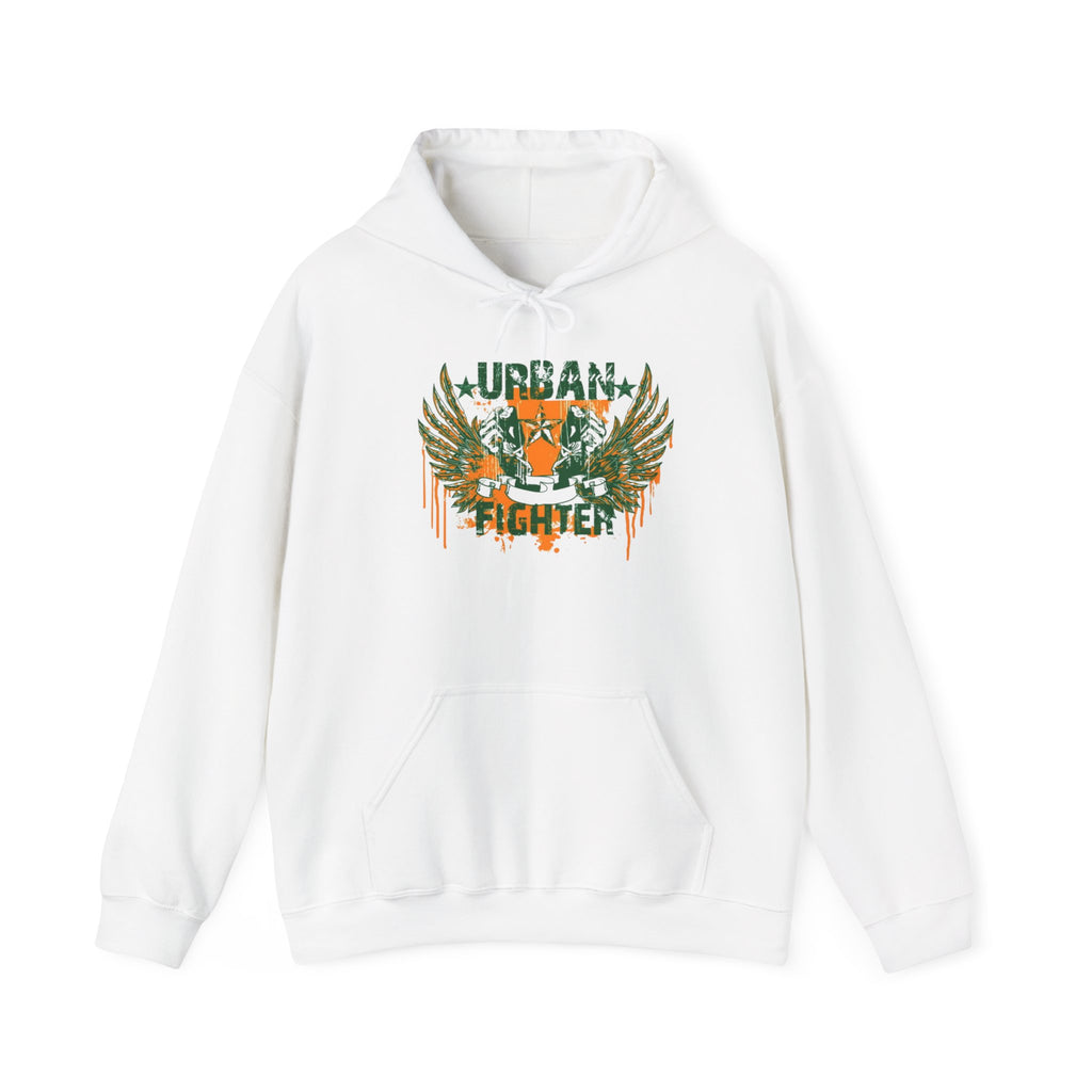 Urban Fighter Hoodie — Vintage Winged Tiger Graphic Sweatshirt
