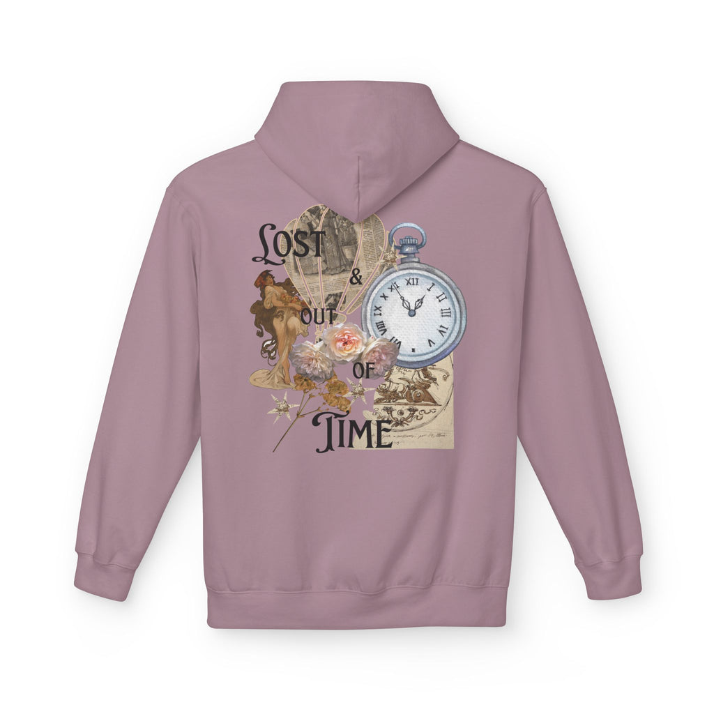 Lost Track of Time Hoodie  Vintage Pocket Watch & Hot Air Balloon