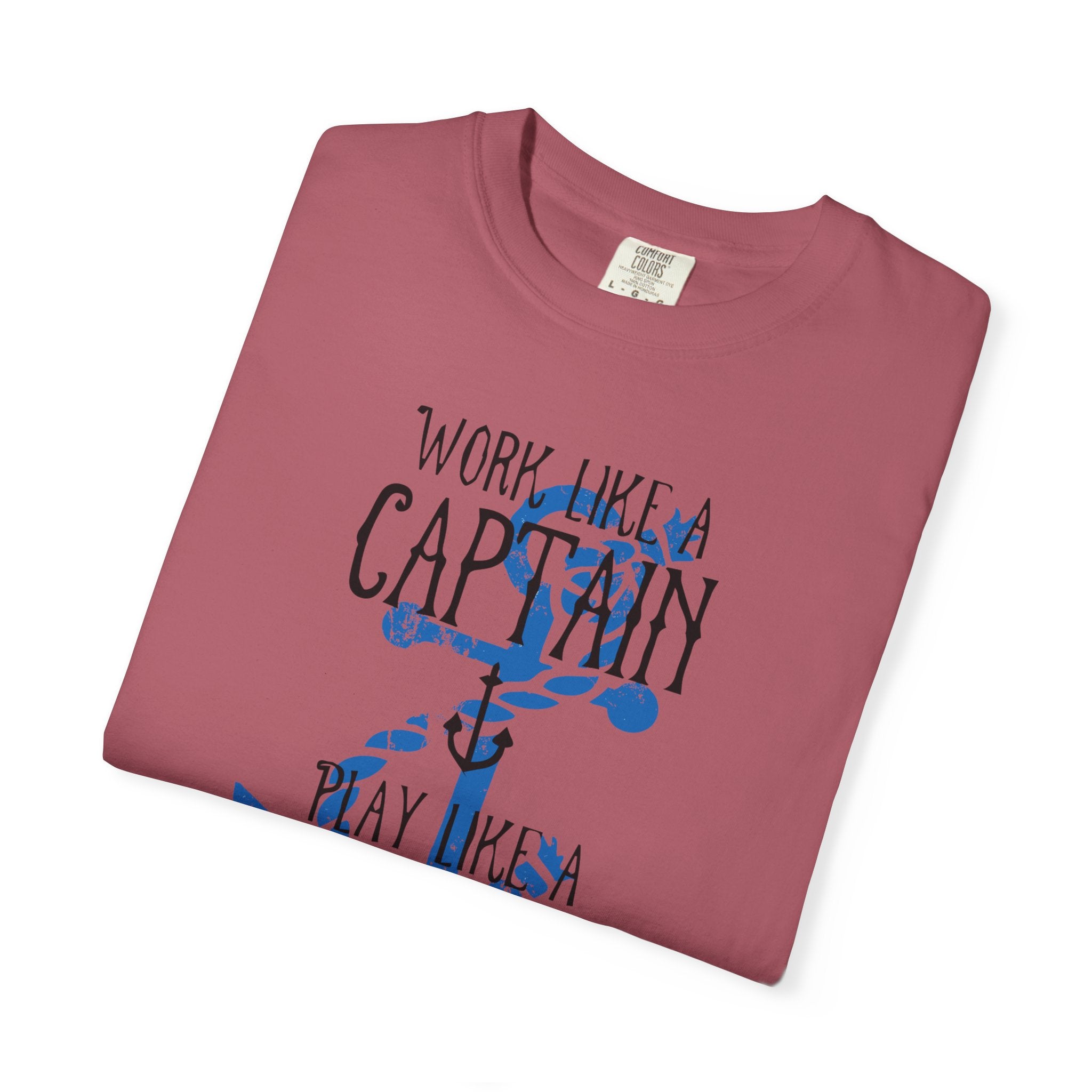 Work Like A Captain T-Shirt | MensWear Tee, Gift for Him, Saltlife Gift, Casual Wear, Coastal Style