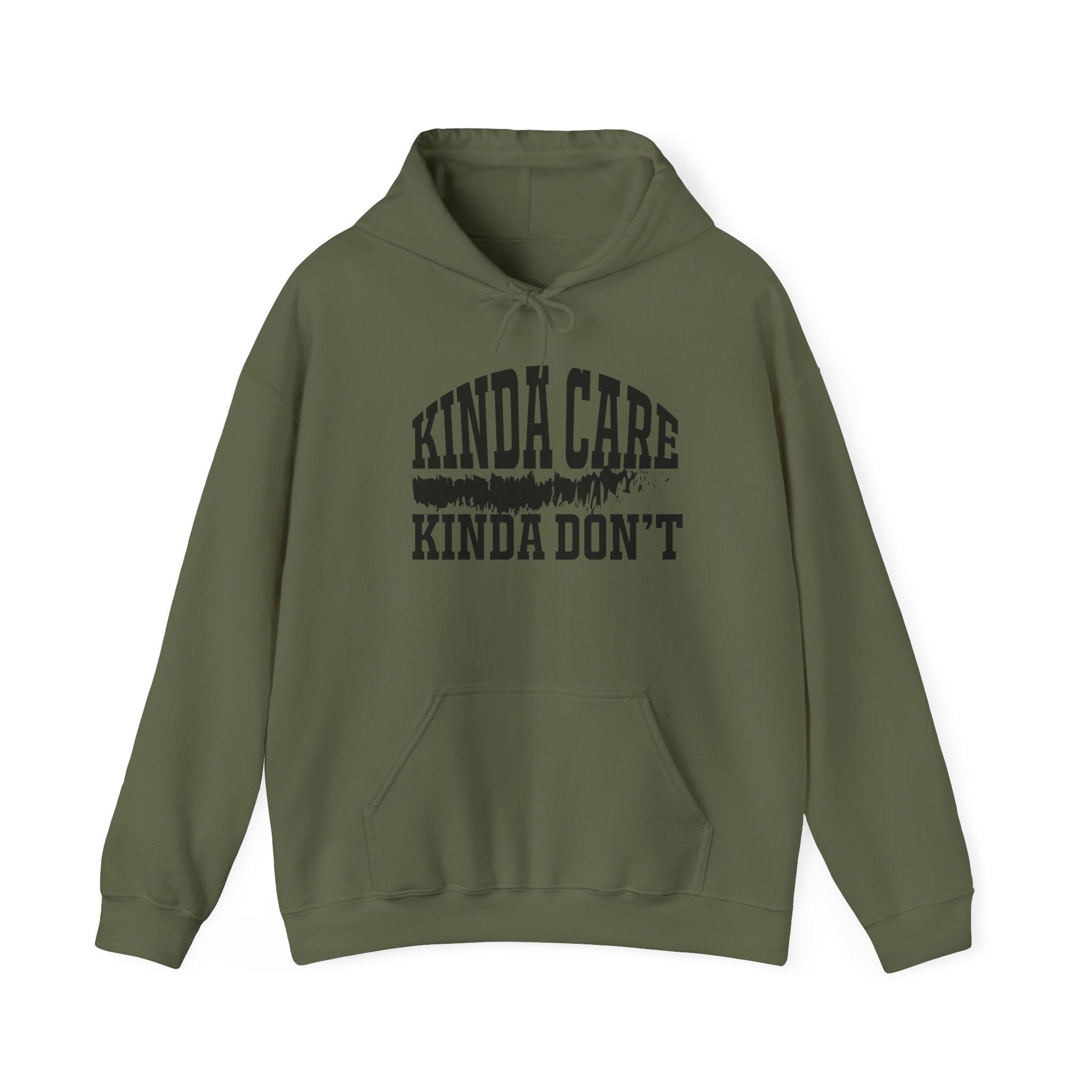 Kinda Care Kinda Don't Hoodie – Unisex Heavy Blend Sweatshirt for Everyday Comfort