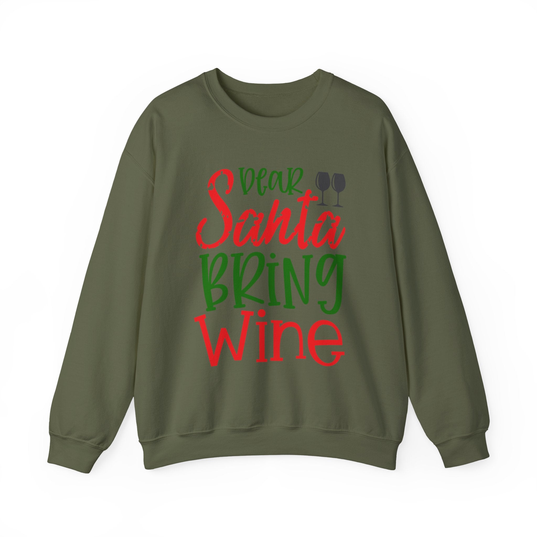 Dear Santa Bring Wine Sweatshirt