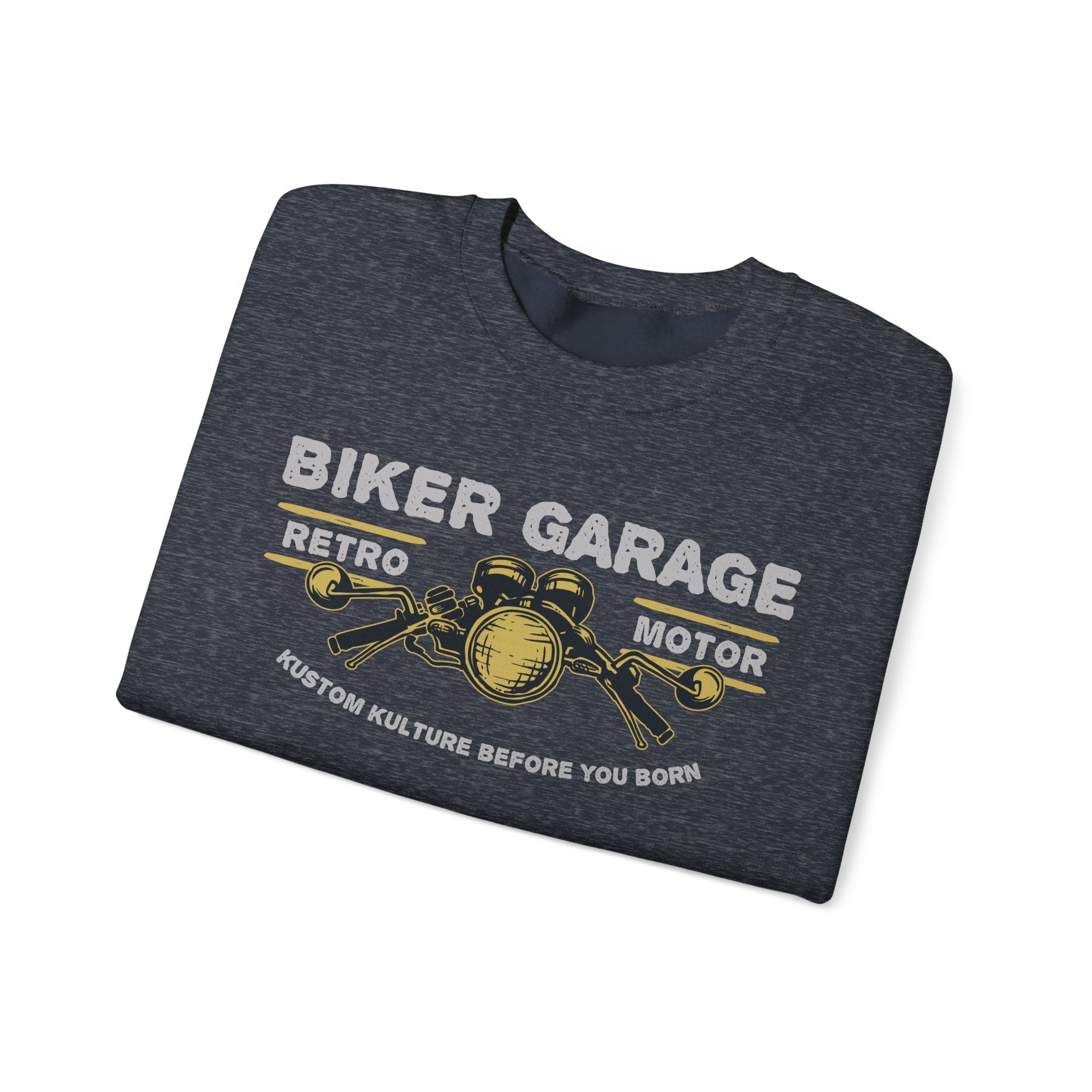 Vintage Biker Garage Sweatshirt | Retro Motor Crewneck
