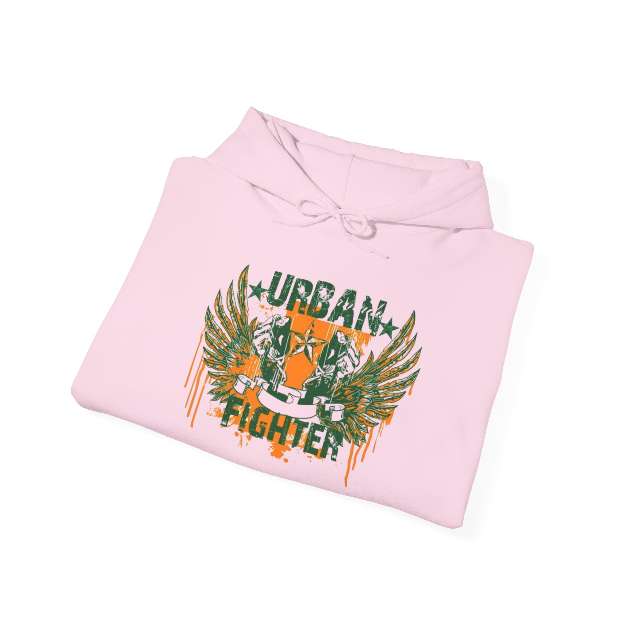 Urban Fighter Hoodie — Vintage Winged Tiger Graphic Sweatshirt
