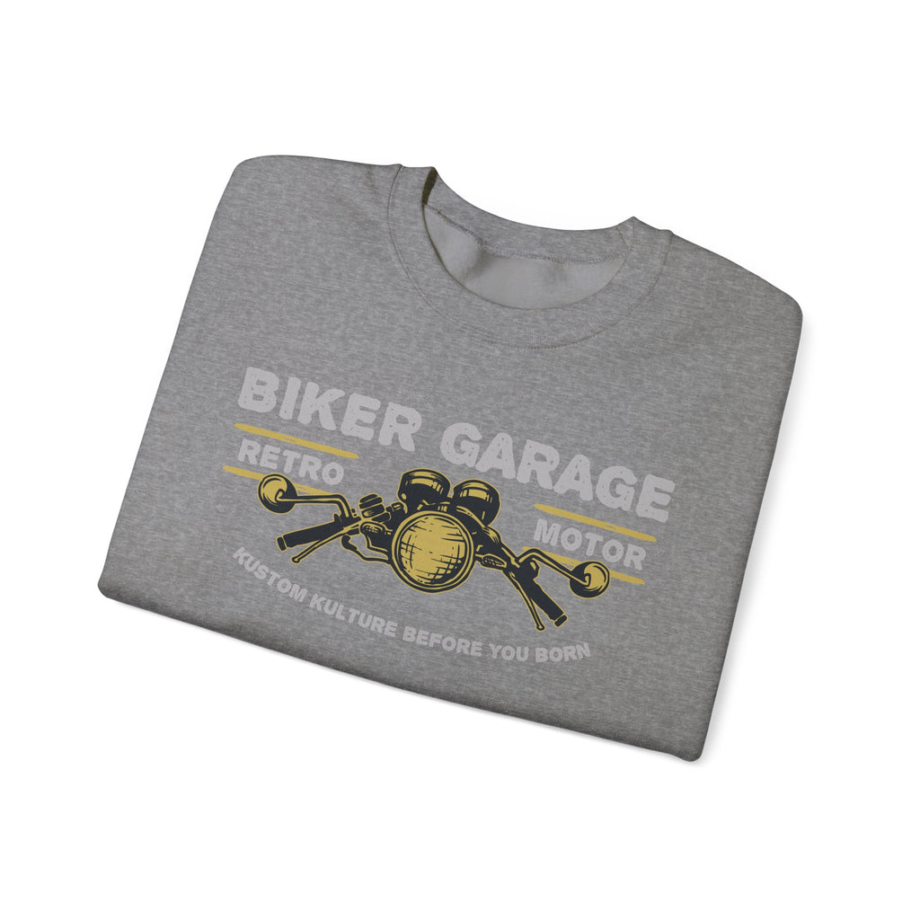 Vintage Biker Garage Sweatshirt | Retro Motor Crewneck