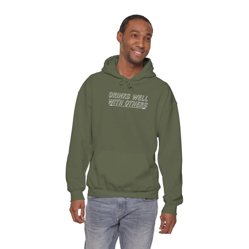 'Drinks Well With Others' Unisex Hoodie Sweatshirt