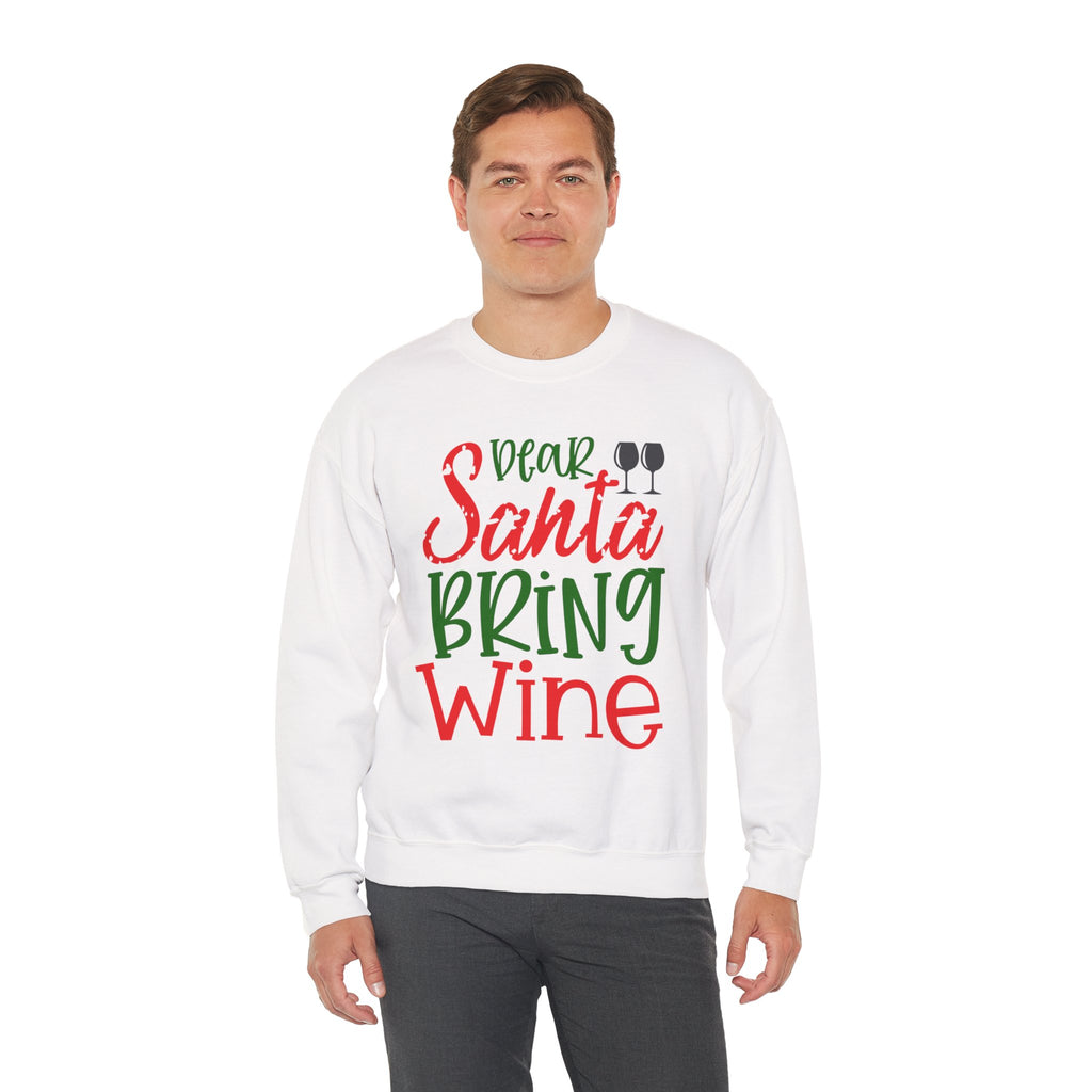 Dear Santa Bring Wine Sweatshirt