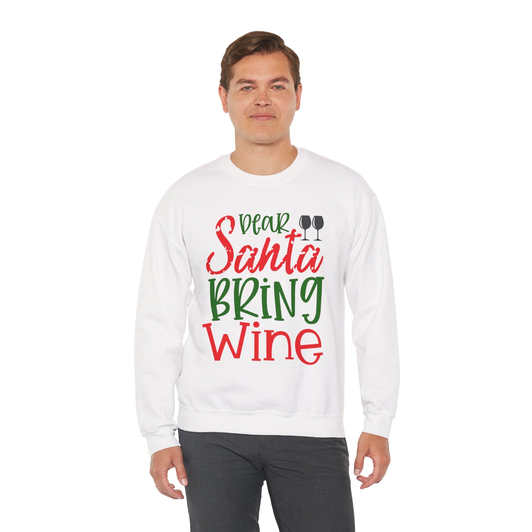 Dear Santa Bring Wine Sweatshirt