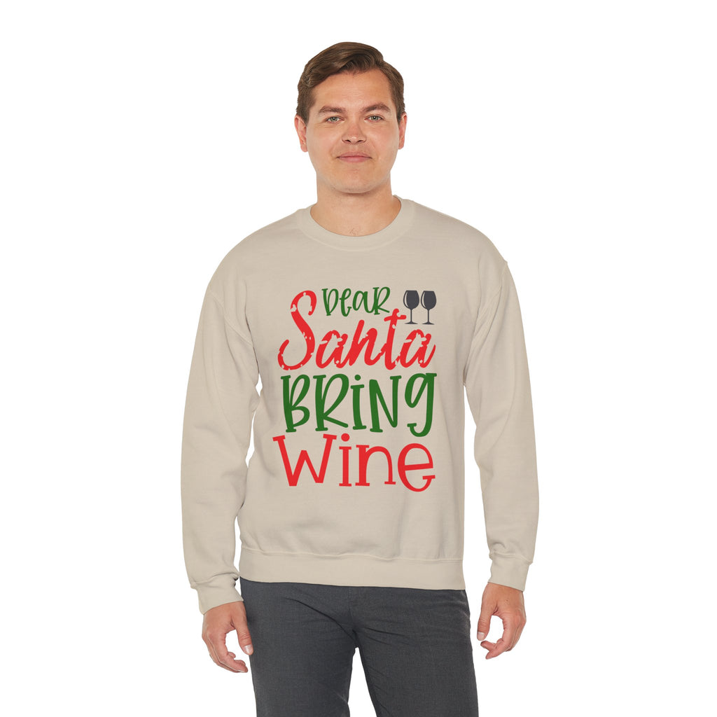 Dear Santa Bring Wine Sweatshirt