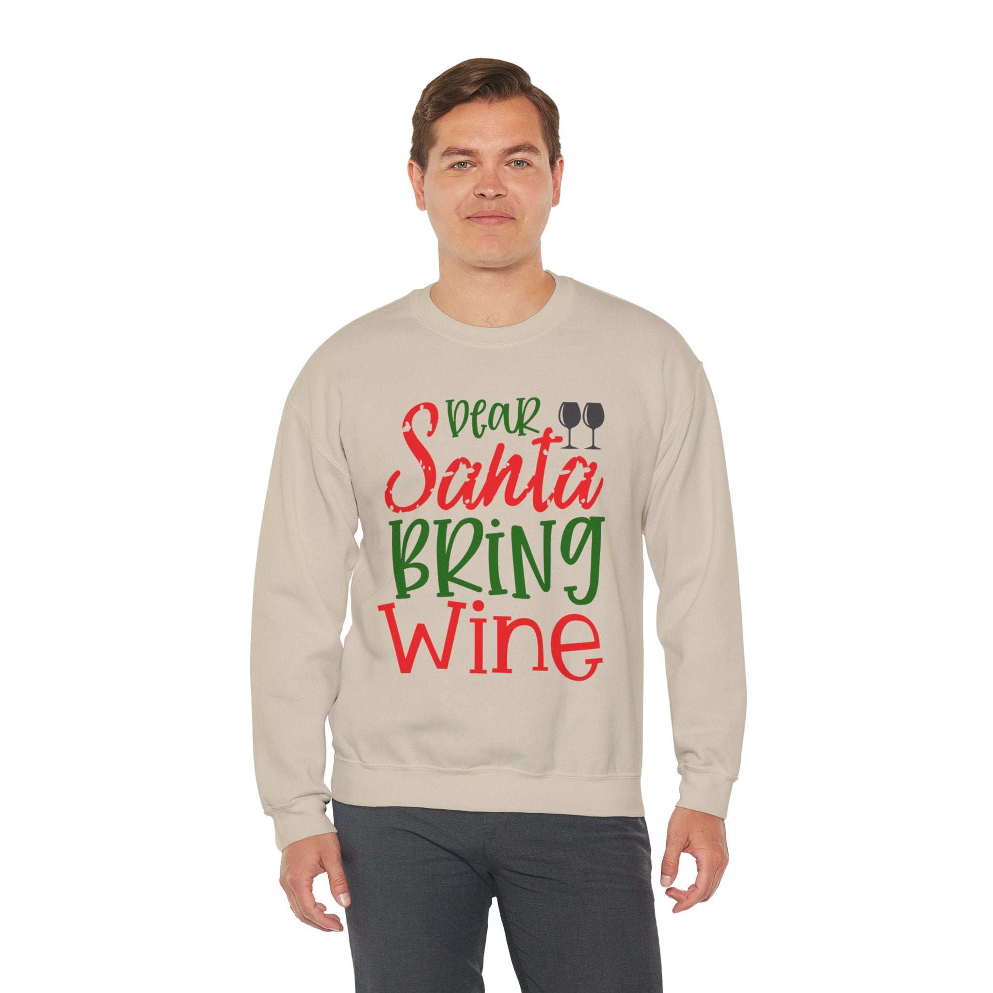 Dear Santa Bring Wine Sweatshirt
