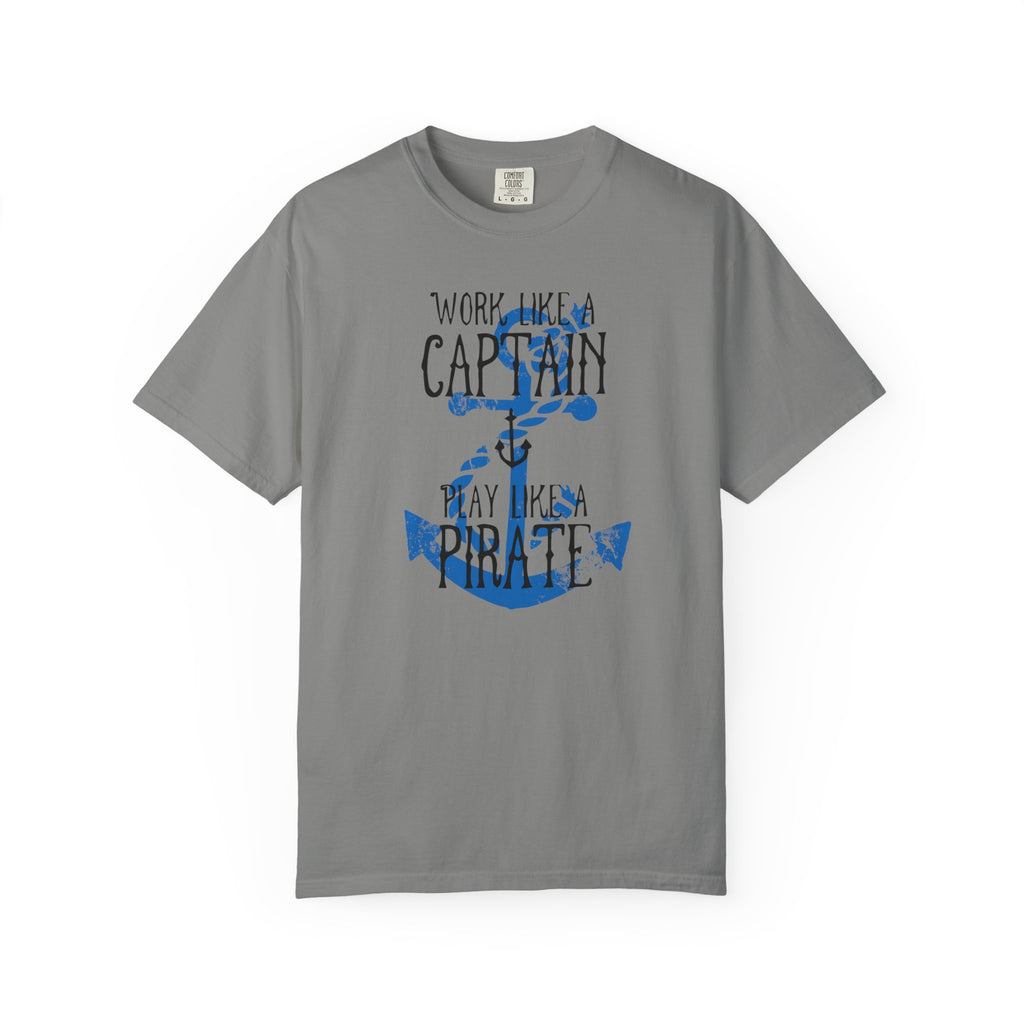 Work Like A Captain T-Shirt | MensWear Tee, Gift for Him, Saltlife Gift, Casual Wear, Coastal Style
