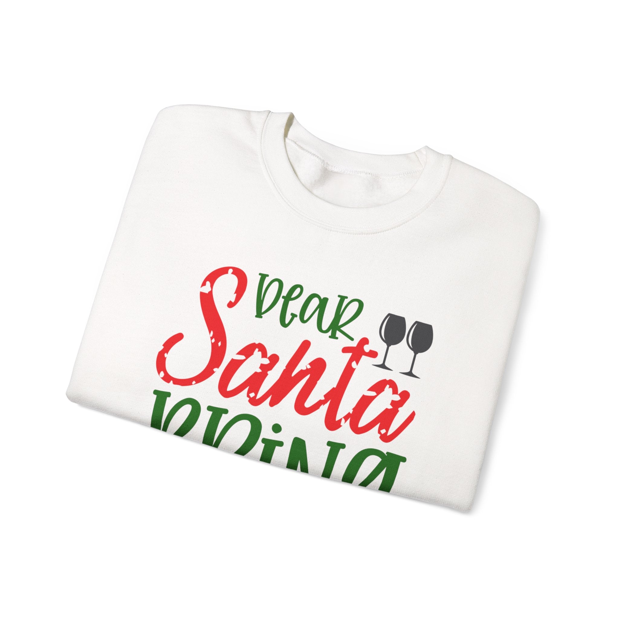 Dear Santa Bring Wine Sweatshirt