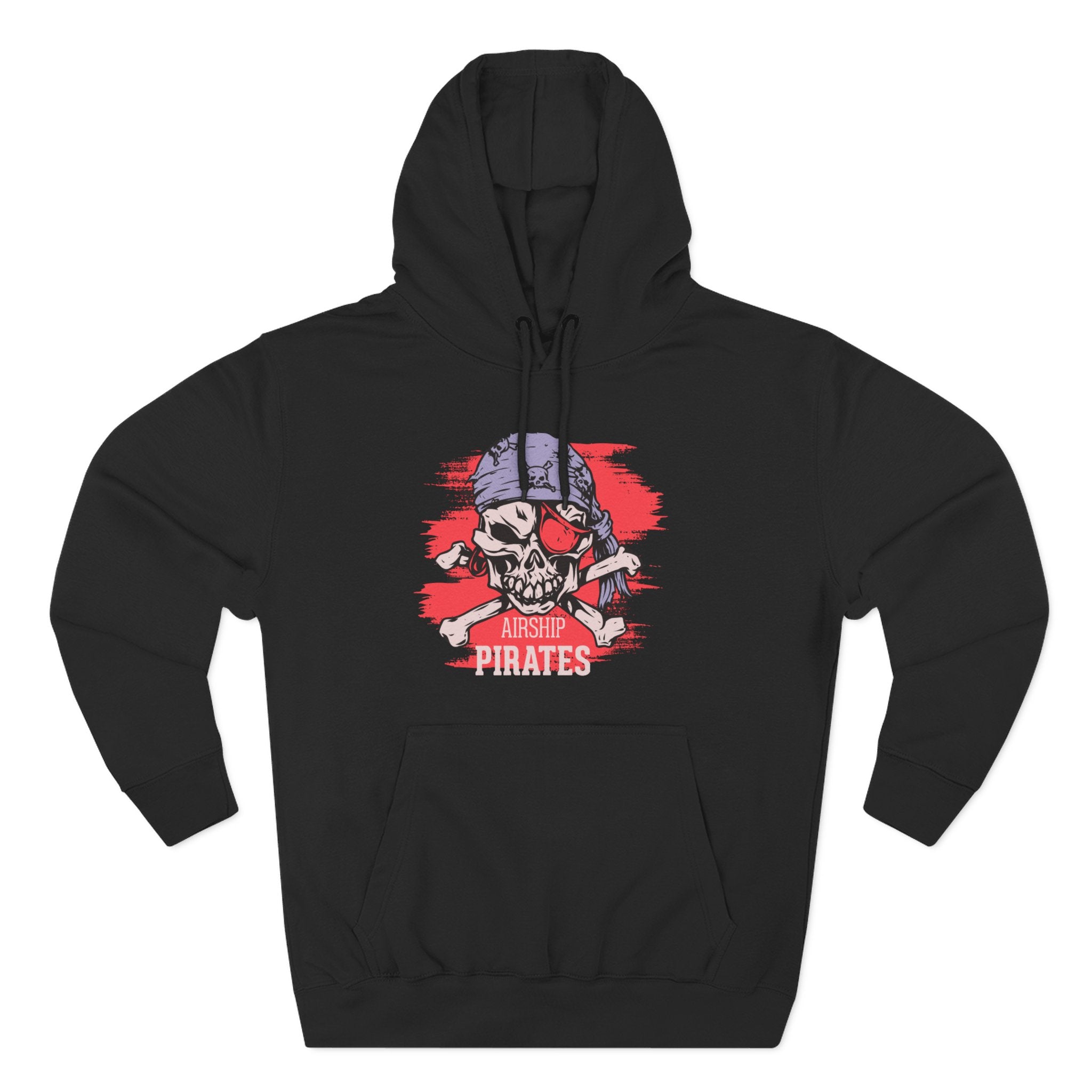 Pirate Skull Hoodie 'Airship Pirates' Graphic Pullover Hoodie