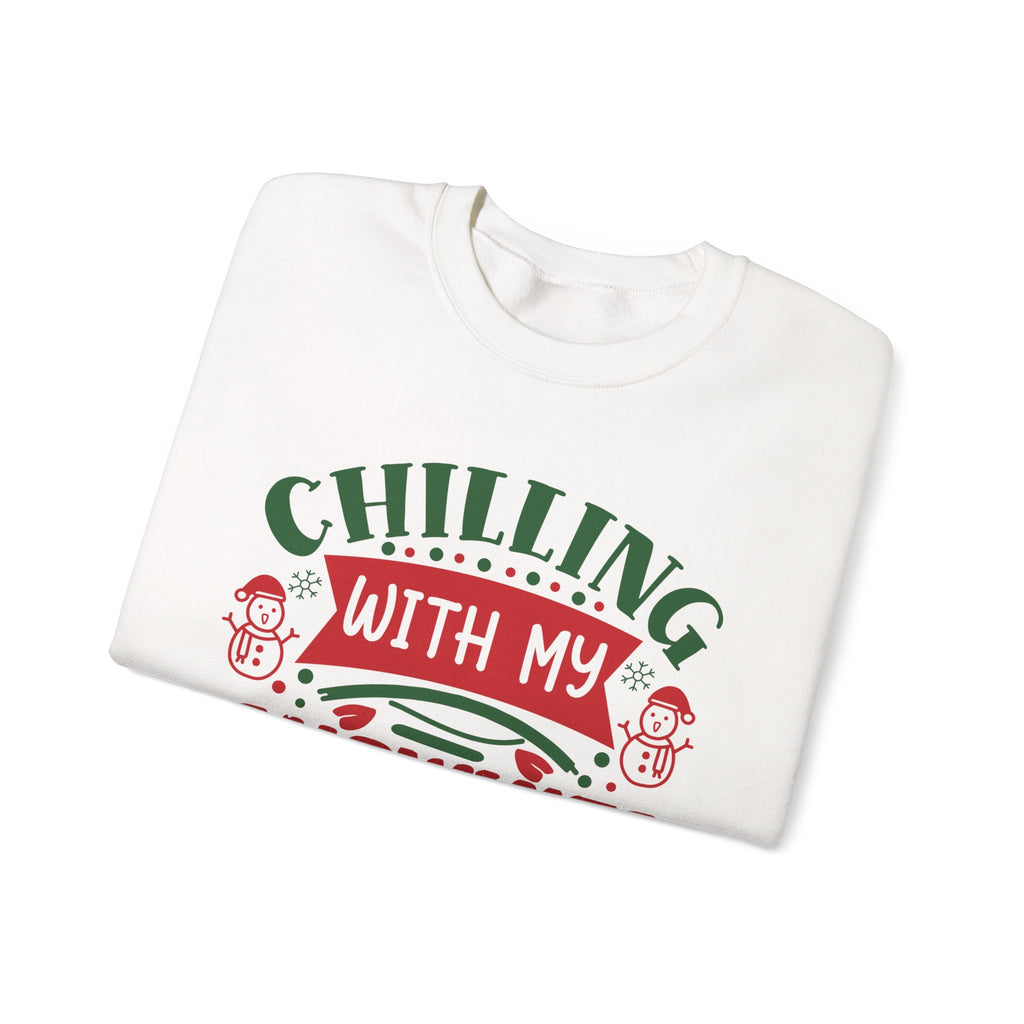 Chilling With My Snowmies Christmas Sweatshirt Holiday Crewneck