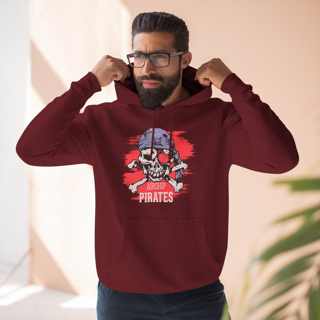 Pirate Skull Hoodie 'Airship Pirates' Graphic Pullover Hoodie