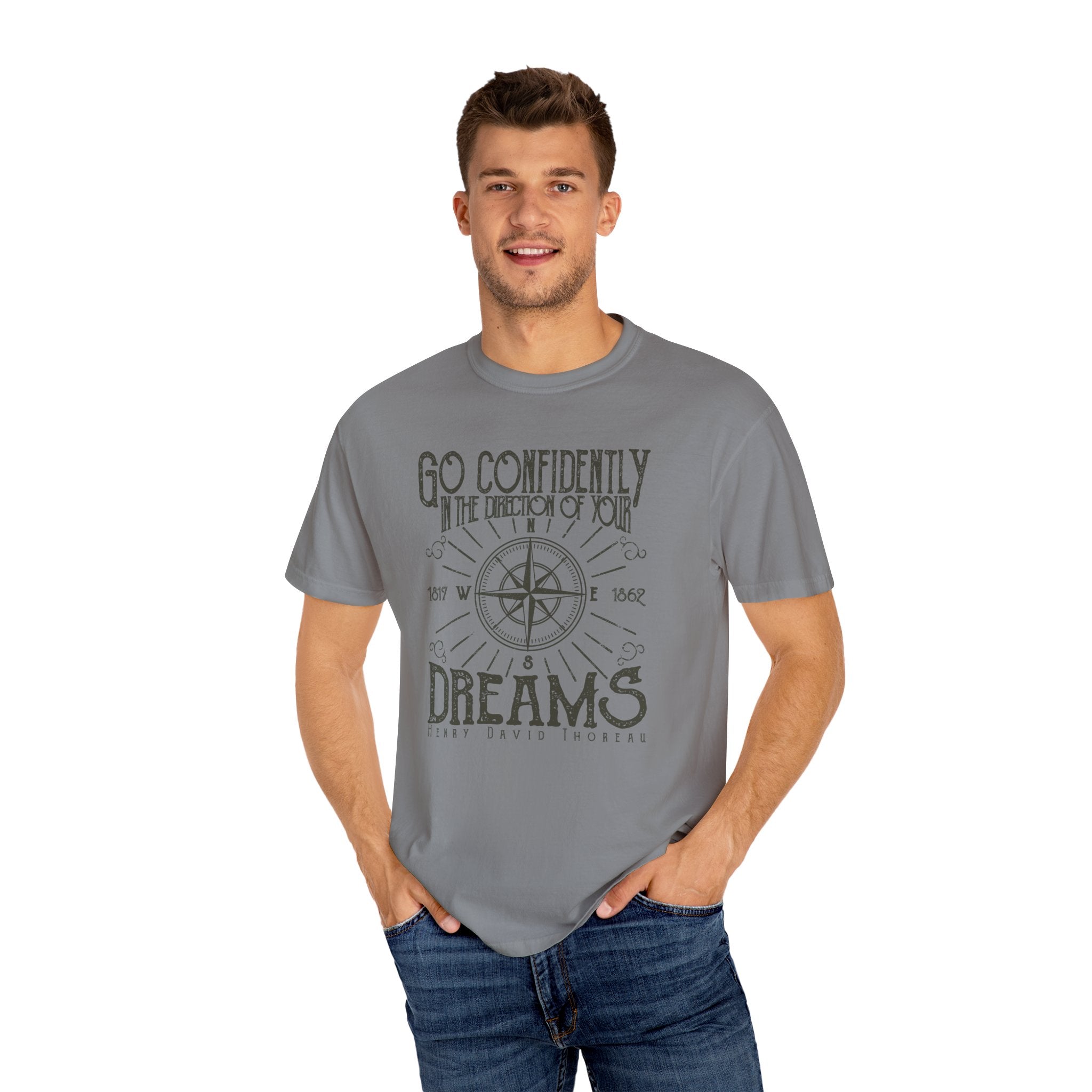 Inspirational T-shirt, Go Confidently in the Direction of Your Dreams Tee, Unisex Motivational Shirt