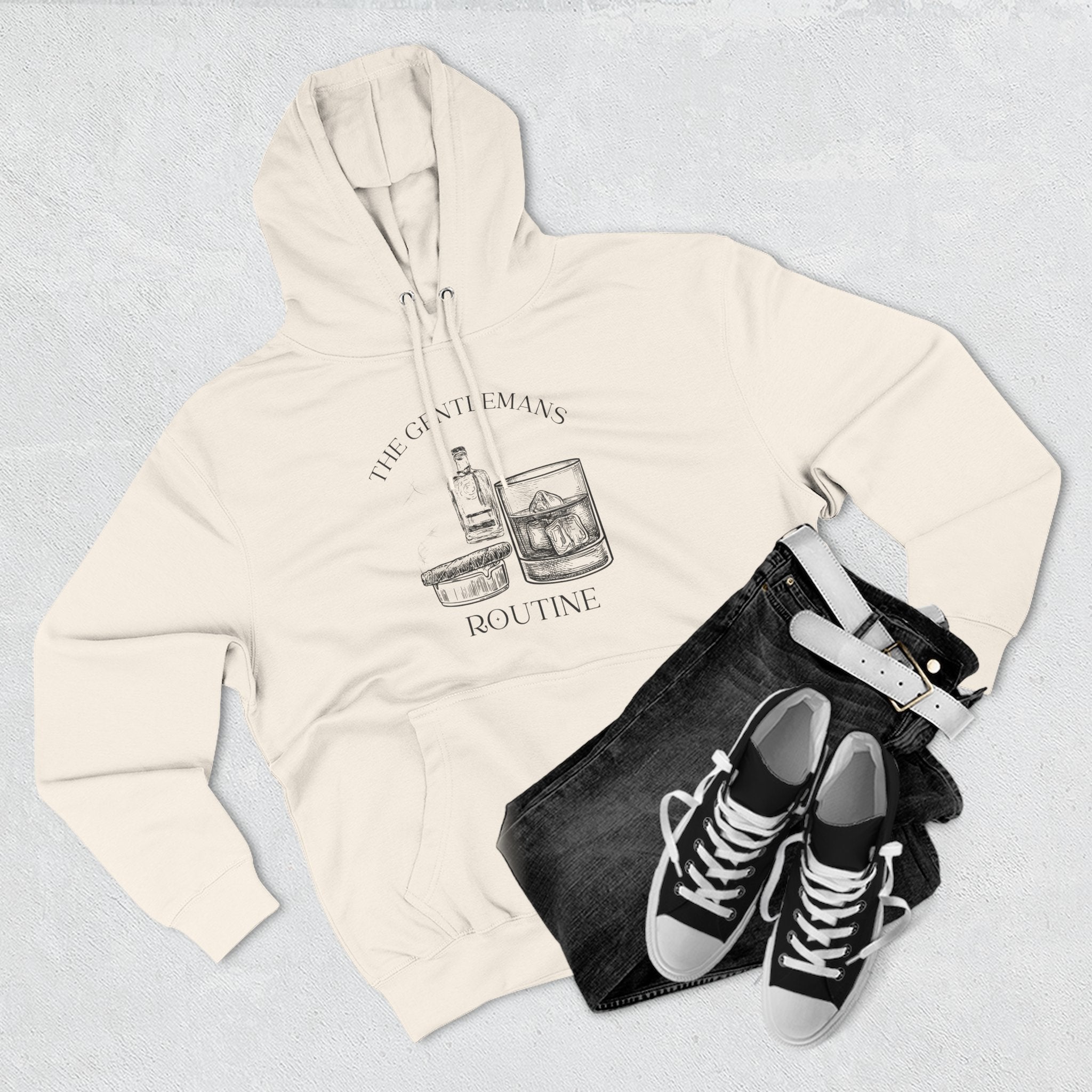 The Gentleman's Routine Cigar & Whiskey Cozy Fleece Hoodie