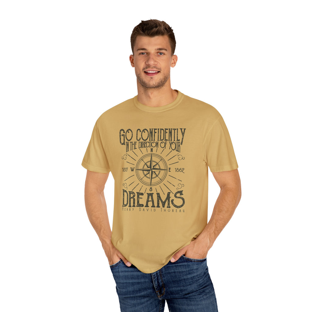 Inspirational T-shirt, Go Confidently in the Direction of Your Dreams Tee, Unisex Motivational Shirt