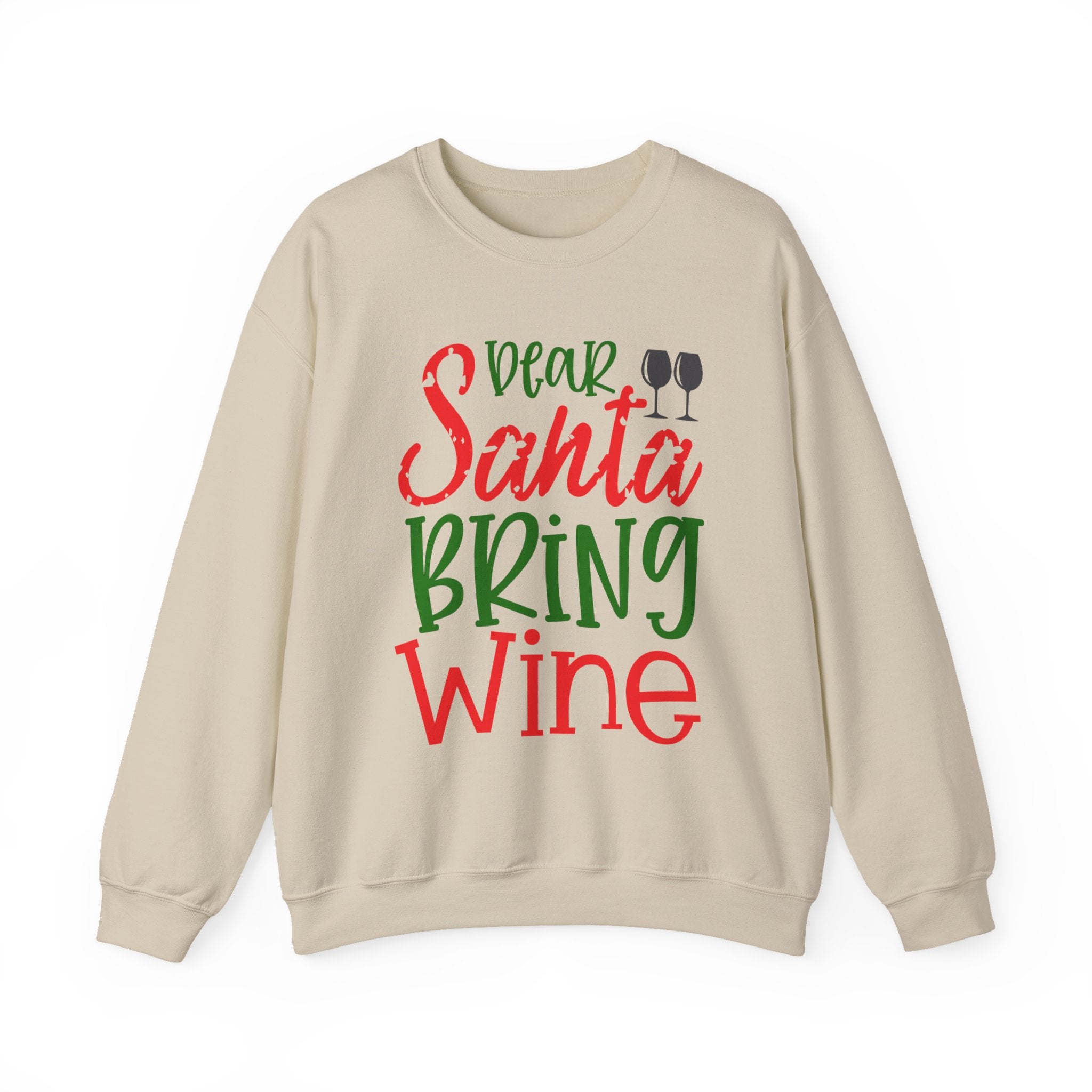 Dear Santa Bring Wine Sweatshirt