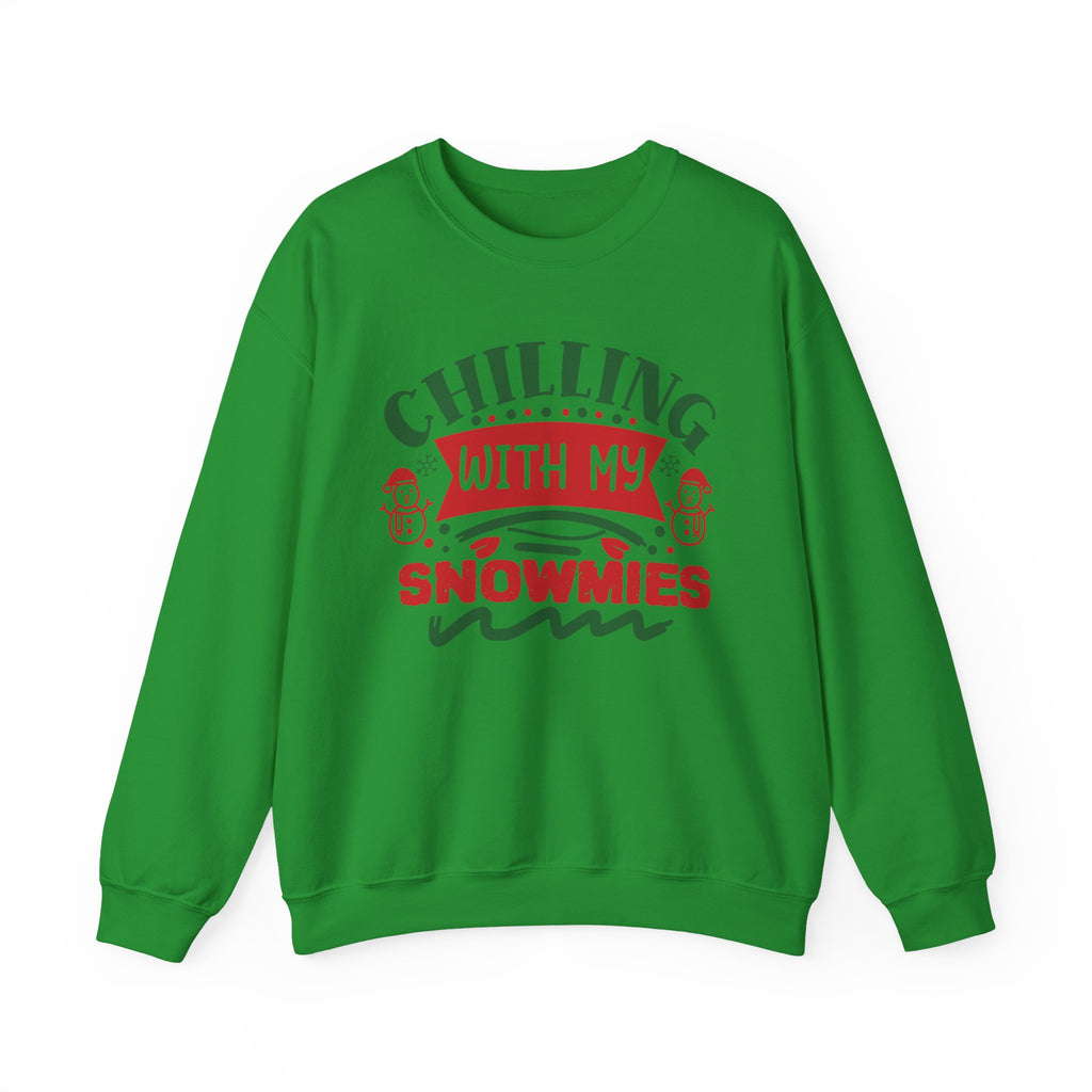 Chilling With My Snowmies Christmas Sweatshirt Holiday Crewneck