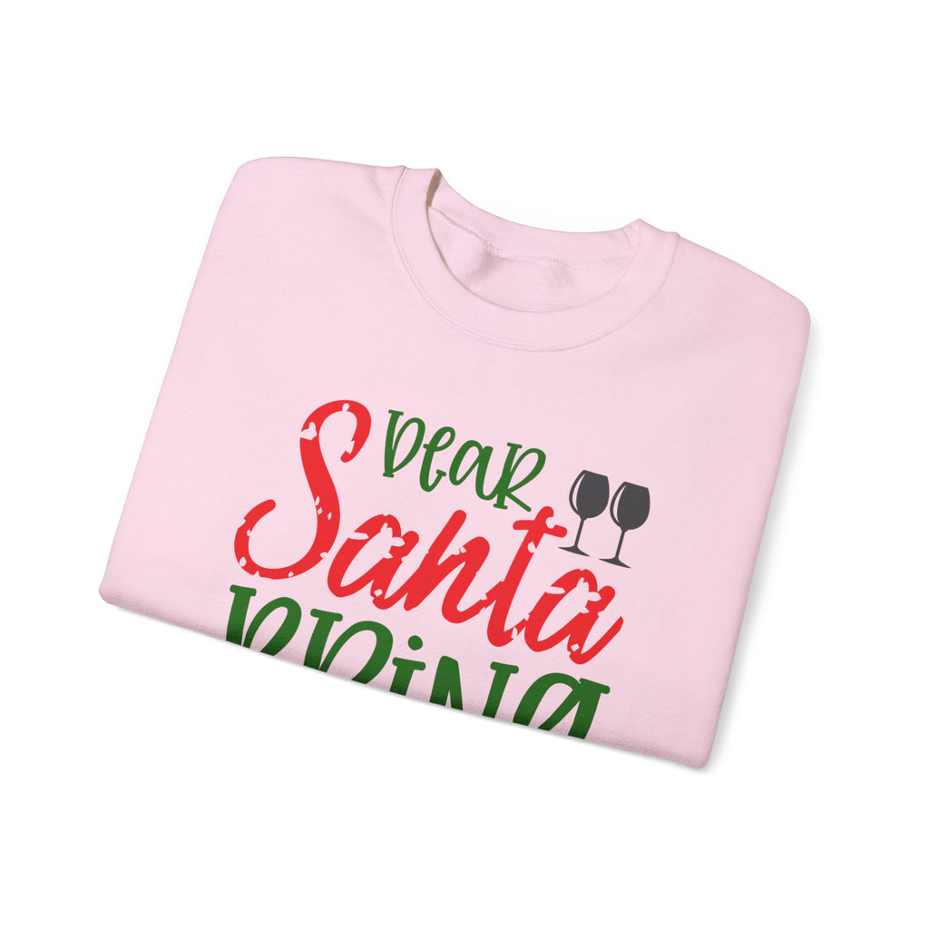 Dear Santa Bring Wine Sweatshirt