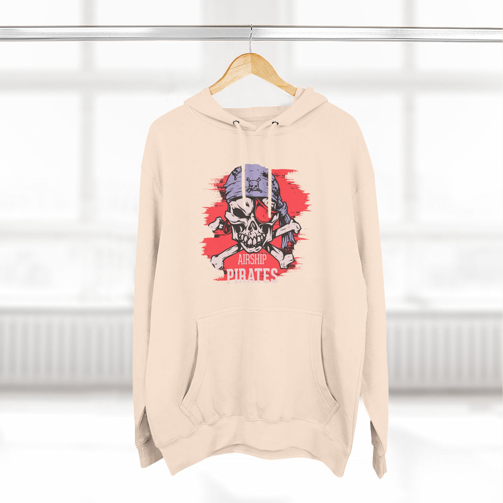 Pirate Skull Hoodie 'Airship Pirates' Graphic Pullover Hoodie