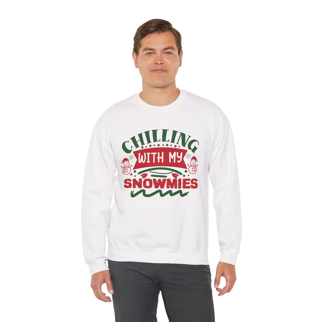 Chilling With My Snowmies Christmas Sweatshirt Holiday Crewneck