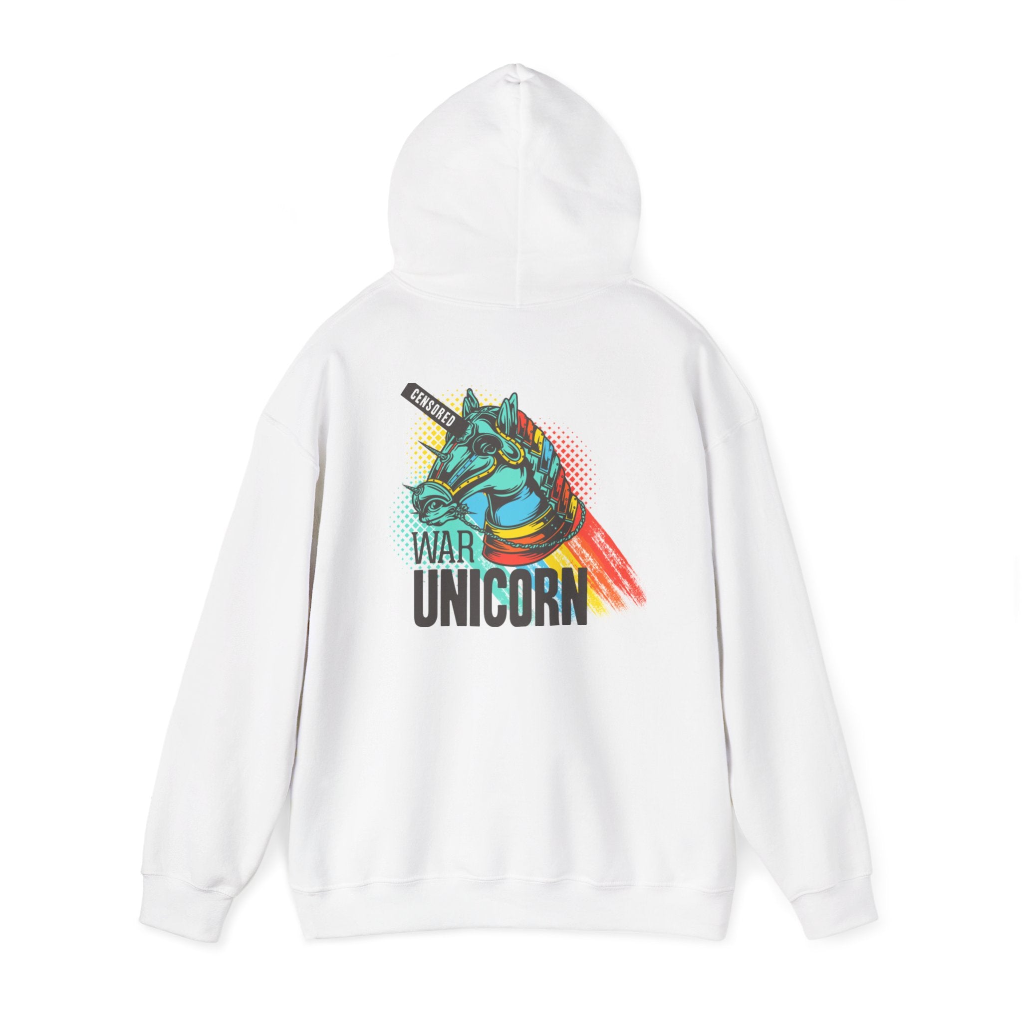 War Unicorn Hoodie – Colorful Battle Unicorn Graphic Pullover