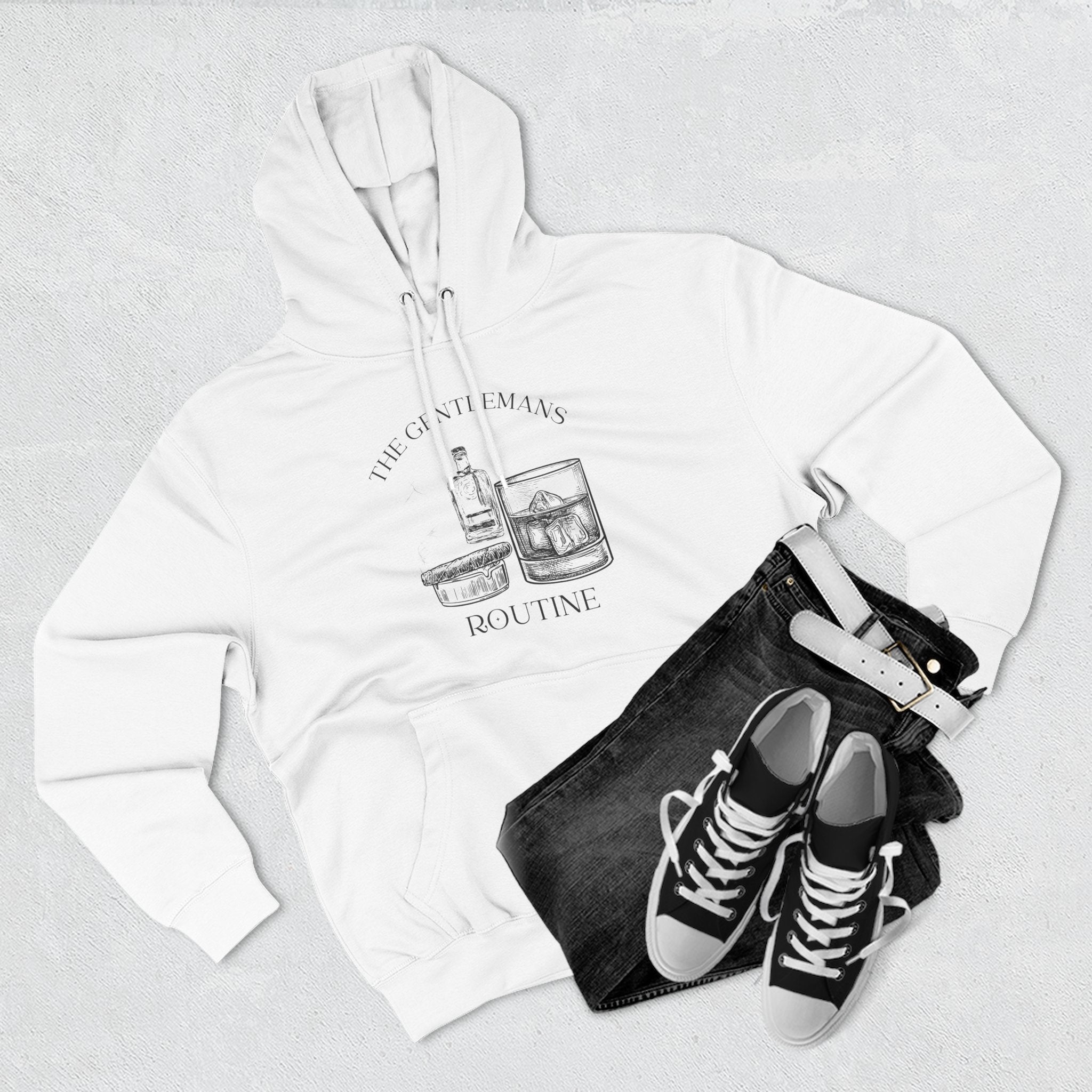 The Gentleman's Routine Cigar & Whiskey Cozy Fleece Hoodie