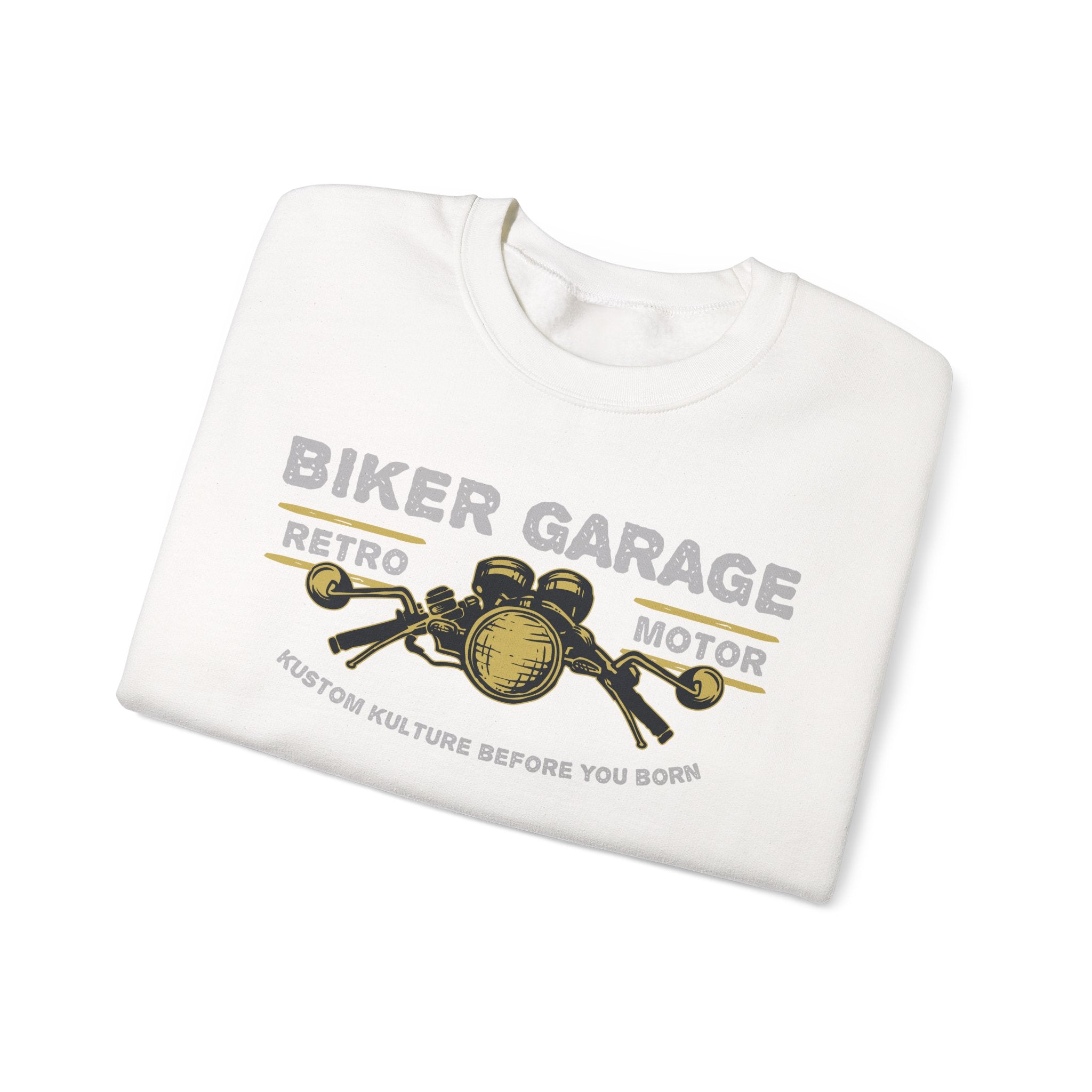 Vintage Biker Garage Sweatshirt | Retro Motor Crewneck