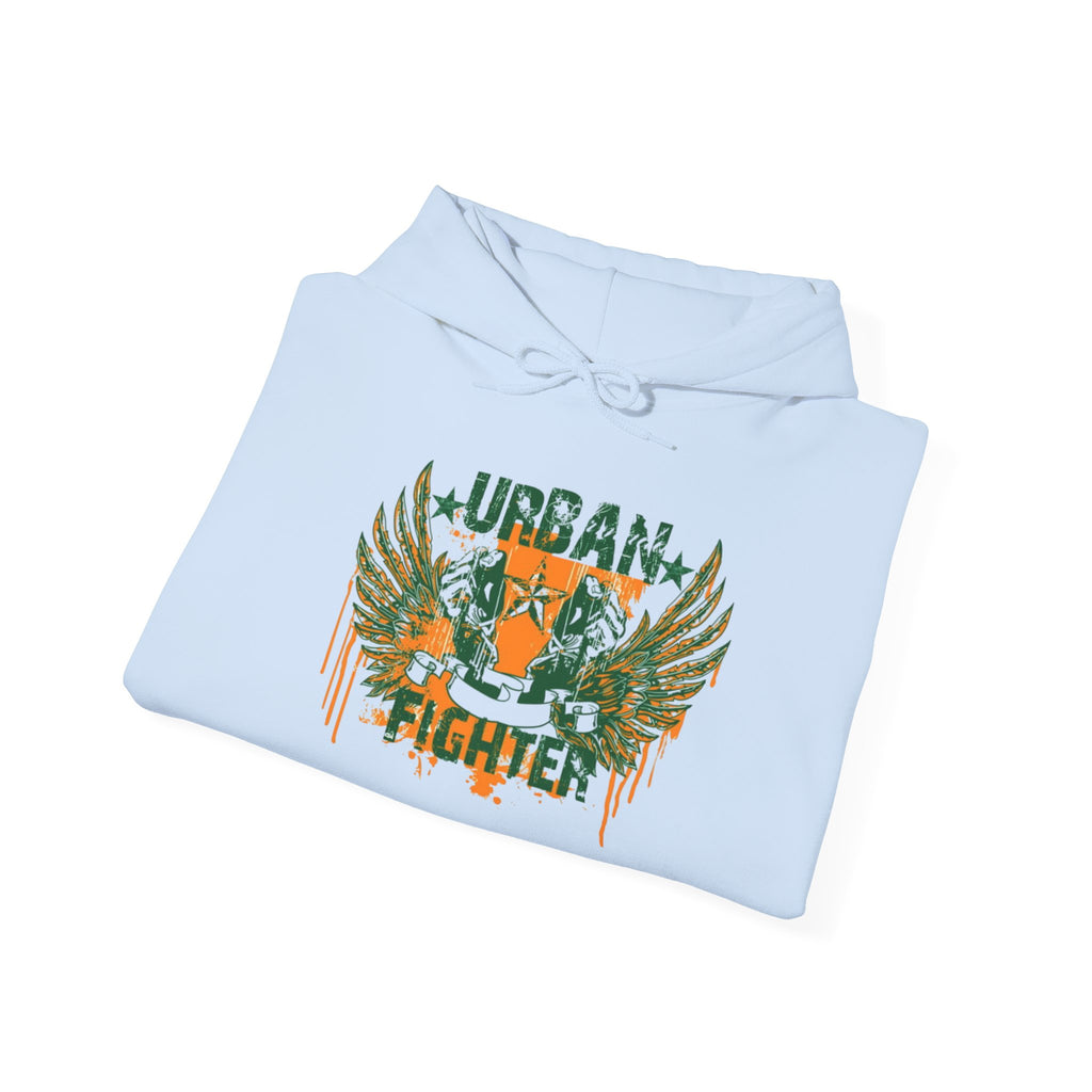 Urban Fighter Hoodie — Vintage Winged Tiger Graphic Sweatshirt