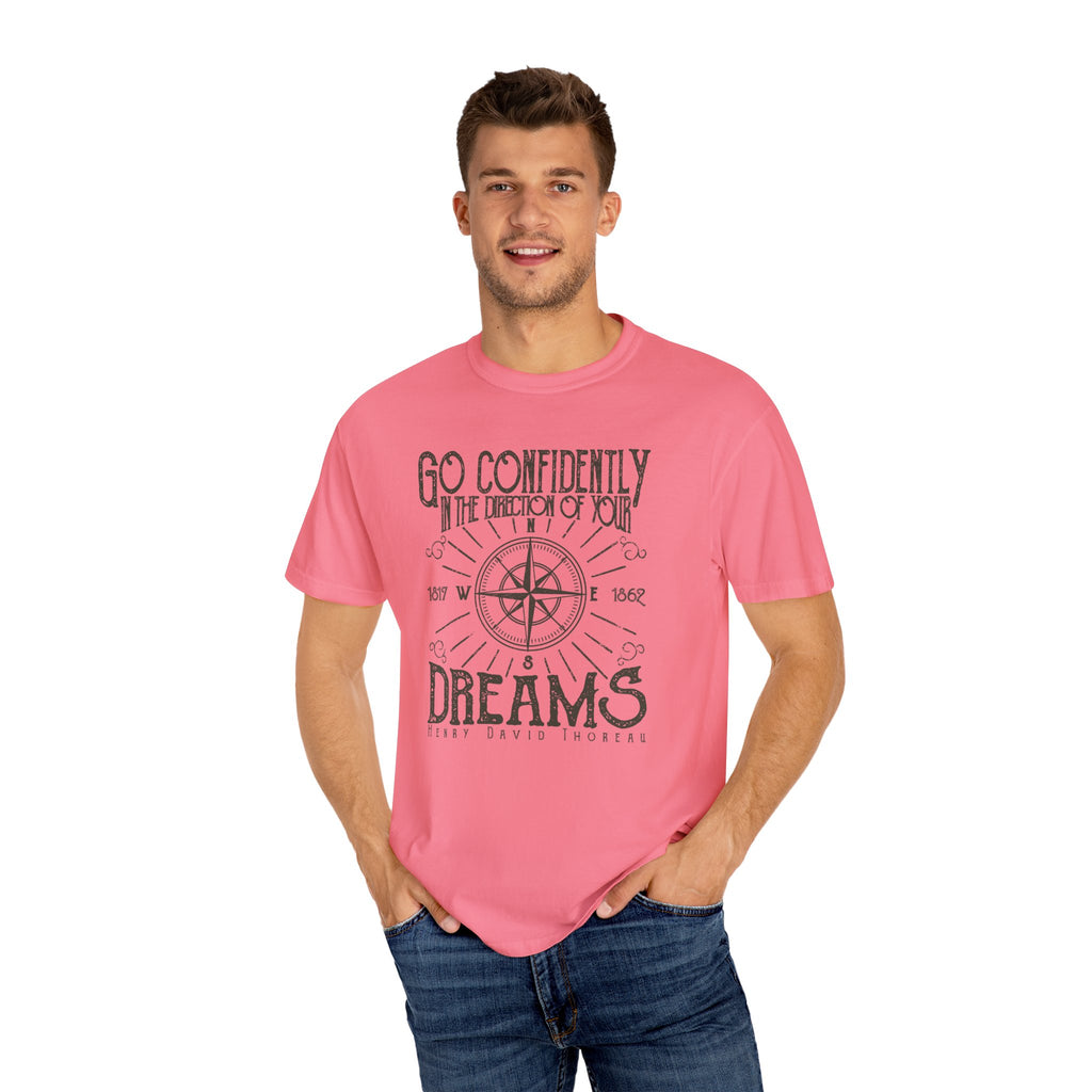 Inspirational T-shirt, Go Confidently in the Direction of Your Dreams Tee, Unisex Motivational Shirt