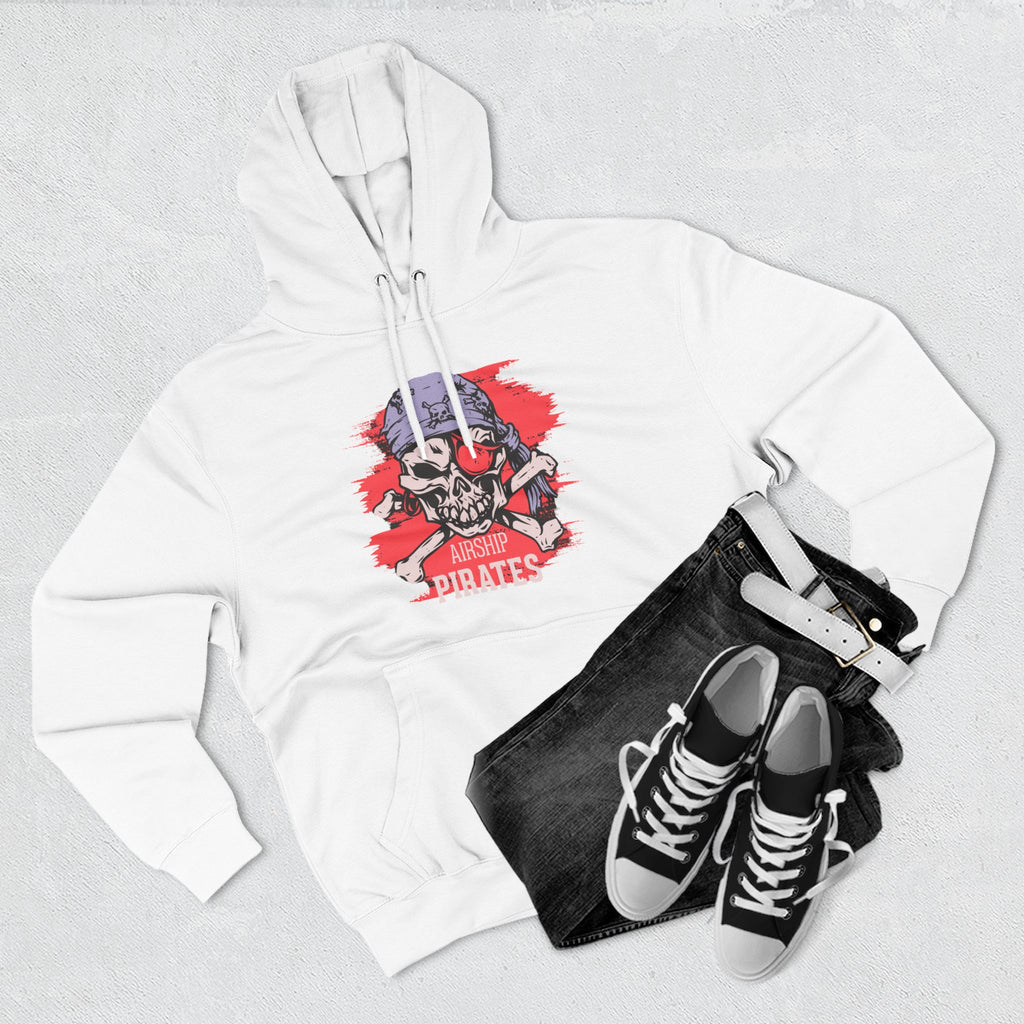 Pirate Skull Hoodie 'Airship Pirates' Graphic Pullover Hoodie