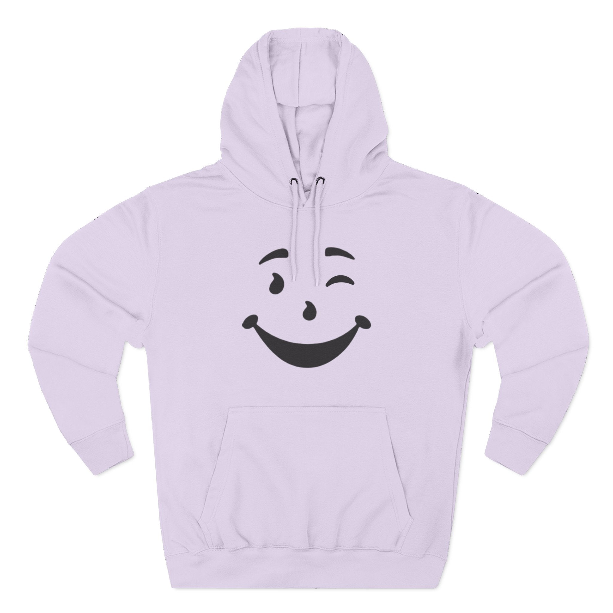 Cool Smiley Face Three-Panel Fleece Hoodie