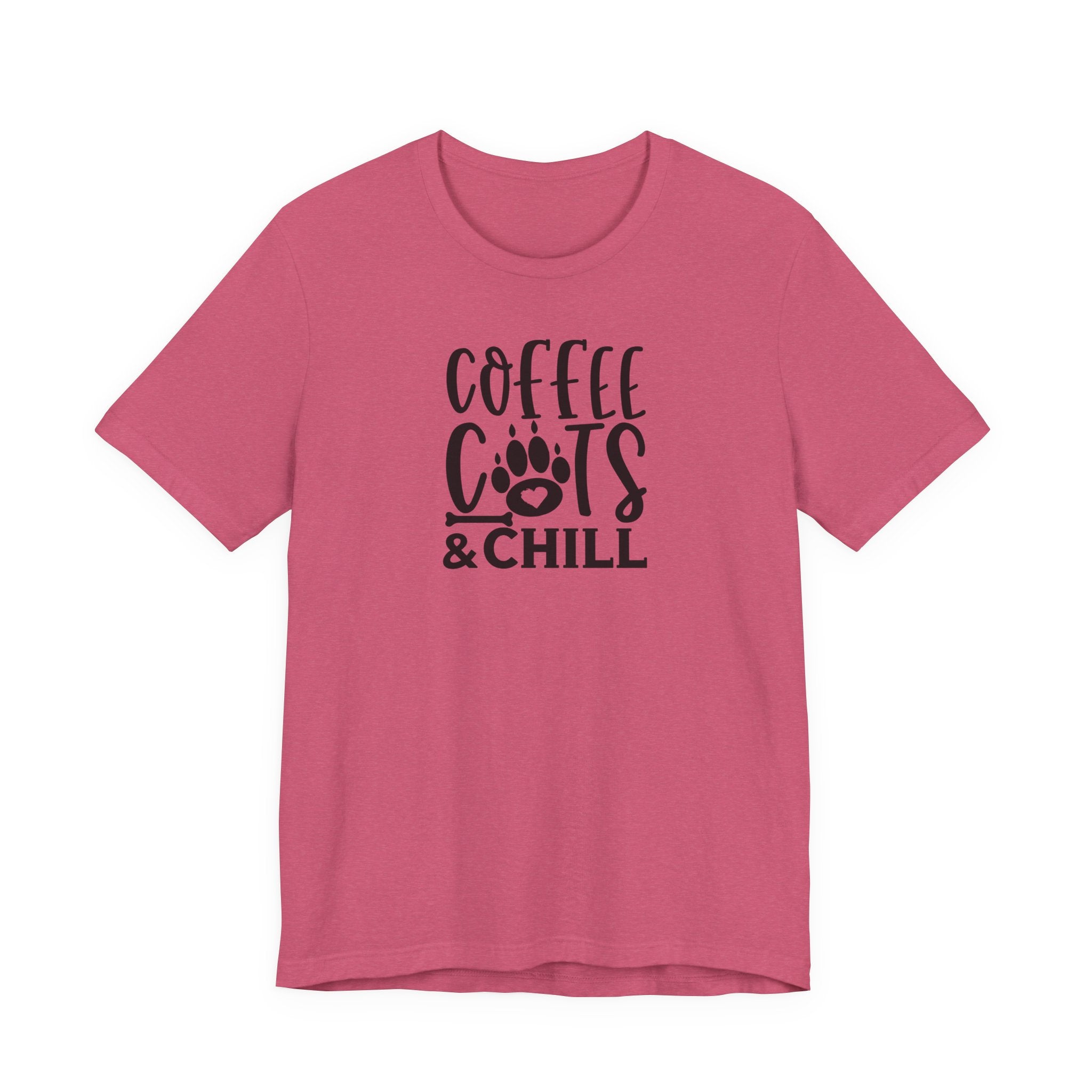 Coffee, Cats & Chill Tee — Cat Lover Coffee T‑Shirt