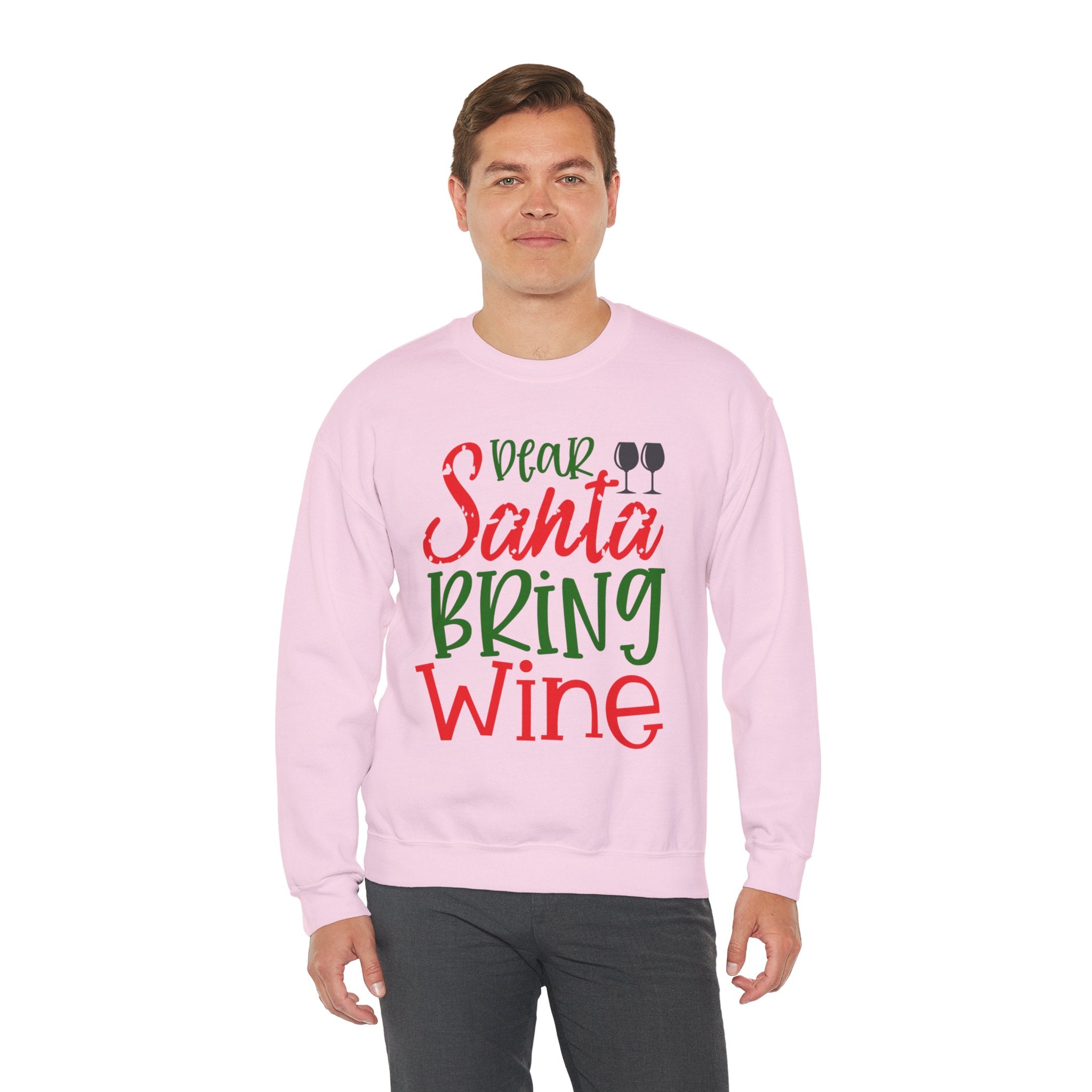 Dear Santa Bring Wine Sweatshirt