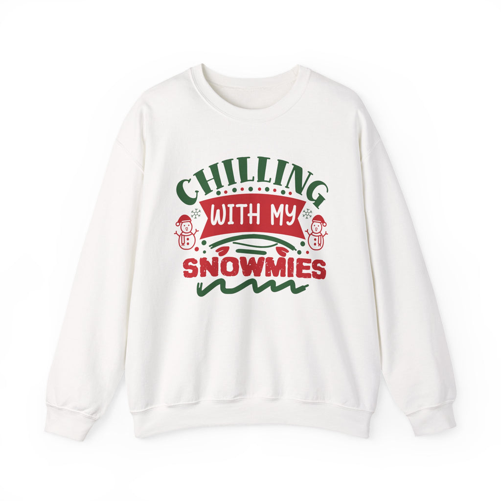 Chilling With My Snowmies Christmas Sweatshirt Holiday Crewneck