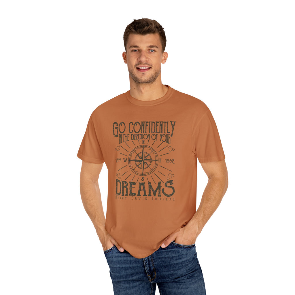 Inspirational T-shirt, Go Confidently in the Direction of Your Dreams Tee, Unisex Motivational Shirt