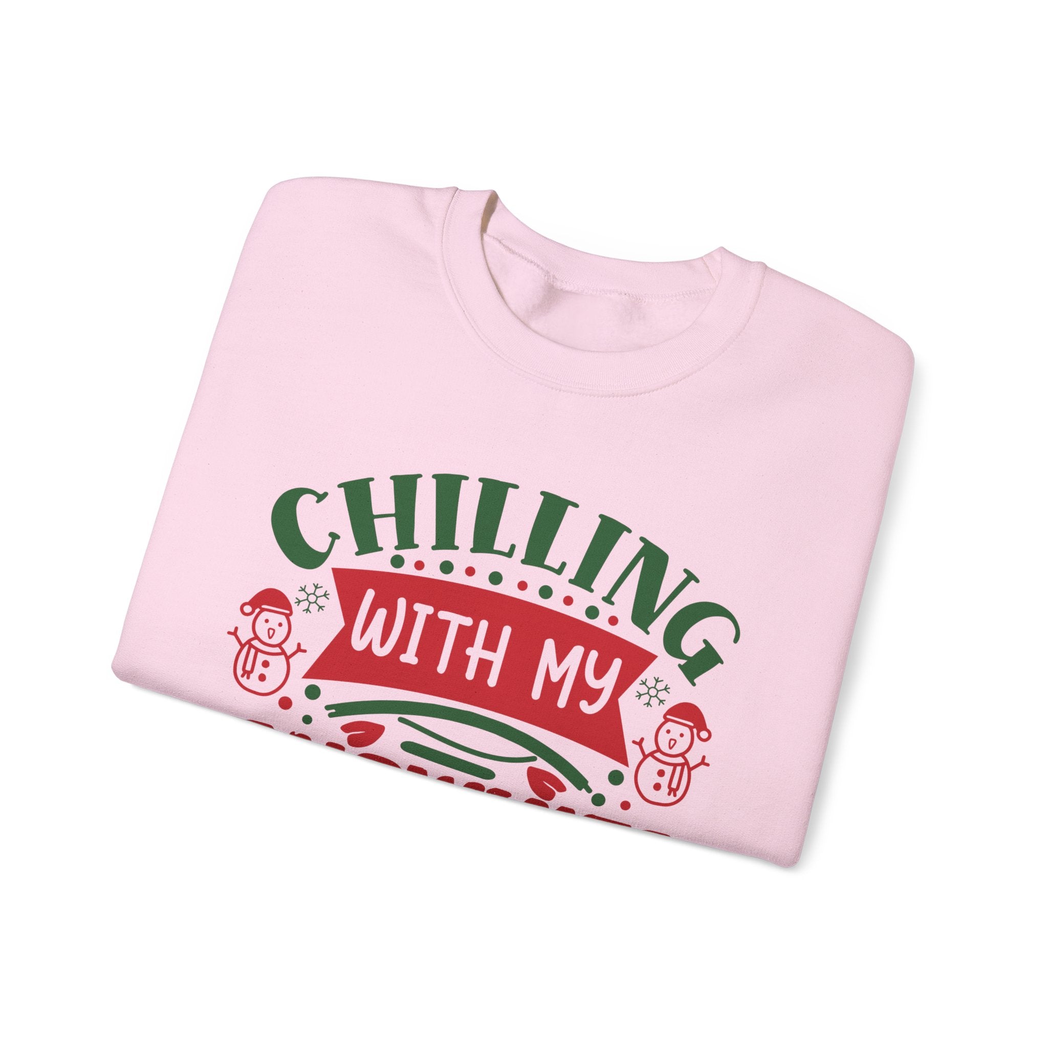 Chilling With My Snowmies Christmas Sweatshirt Holiday Crewneck