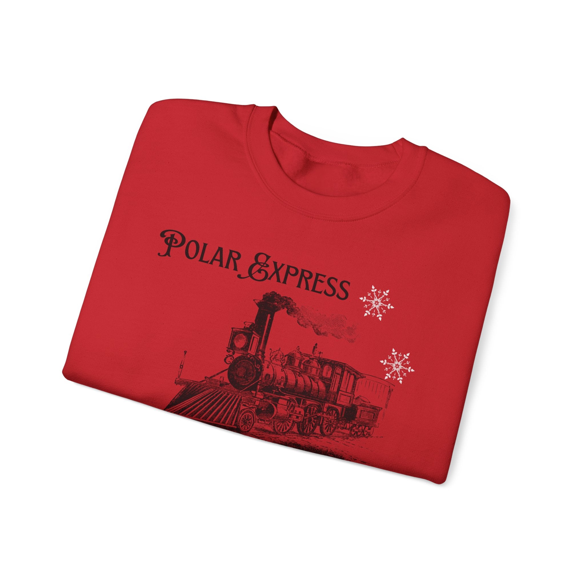Polar Express Crewneck Sweatshirt – “All Aboard Admit One” Vintage Train Holiday Sweatshirt