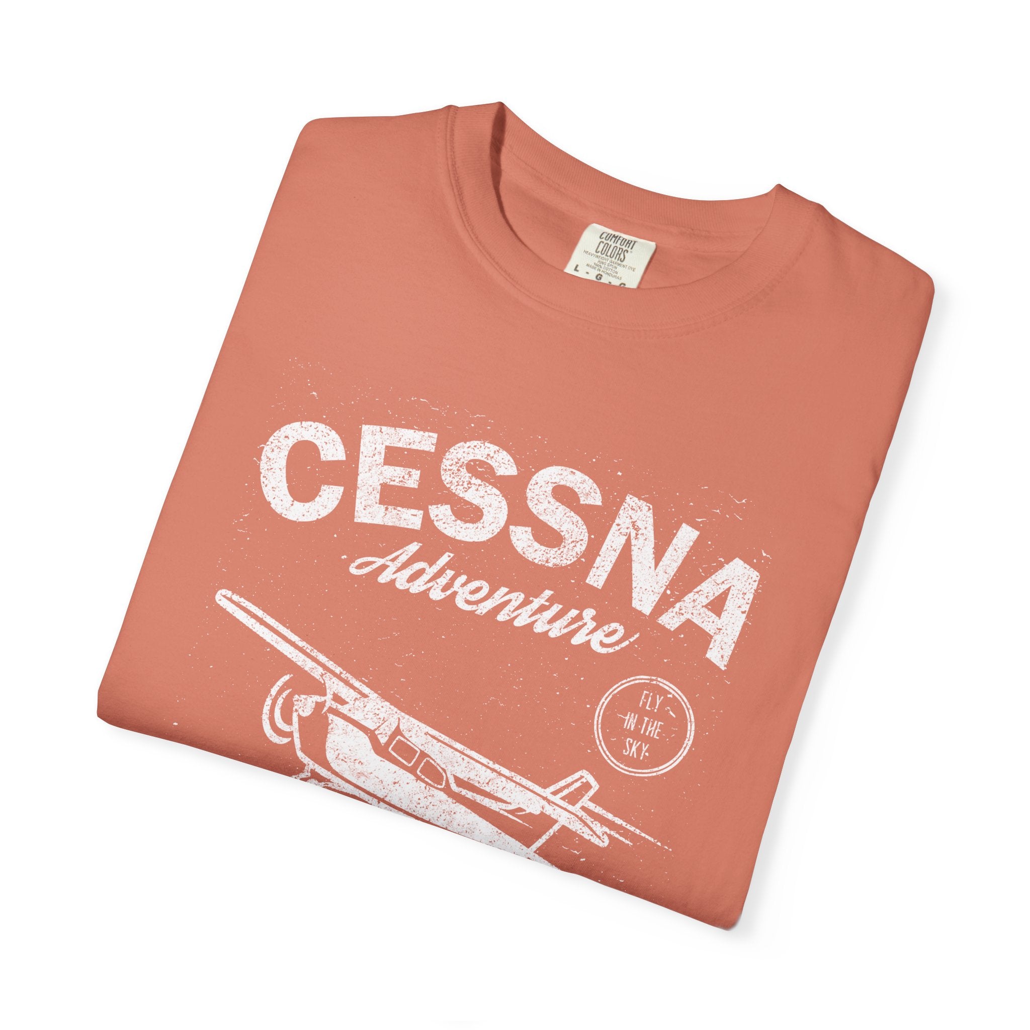 Cessna Adventure Travel T-Shirt, Unisex Aviator Vintage Tee Retro Design Shirt