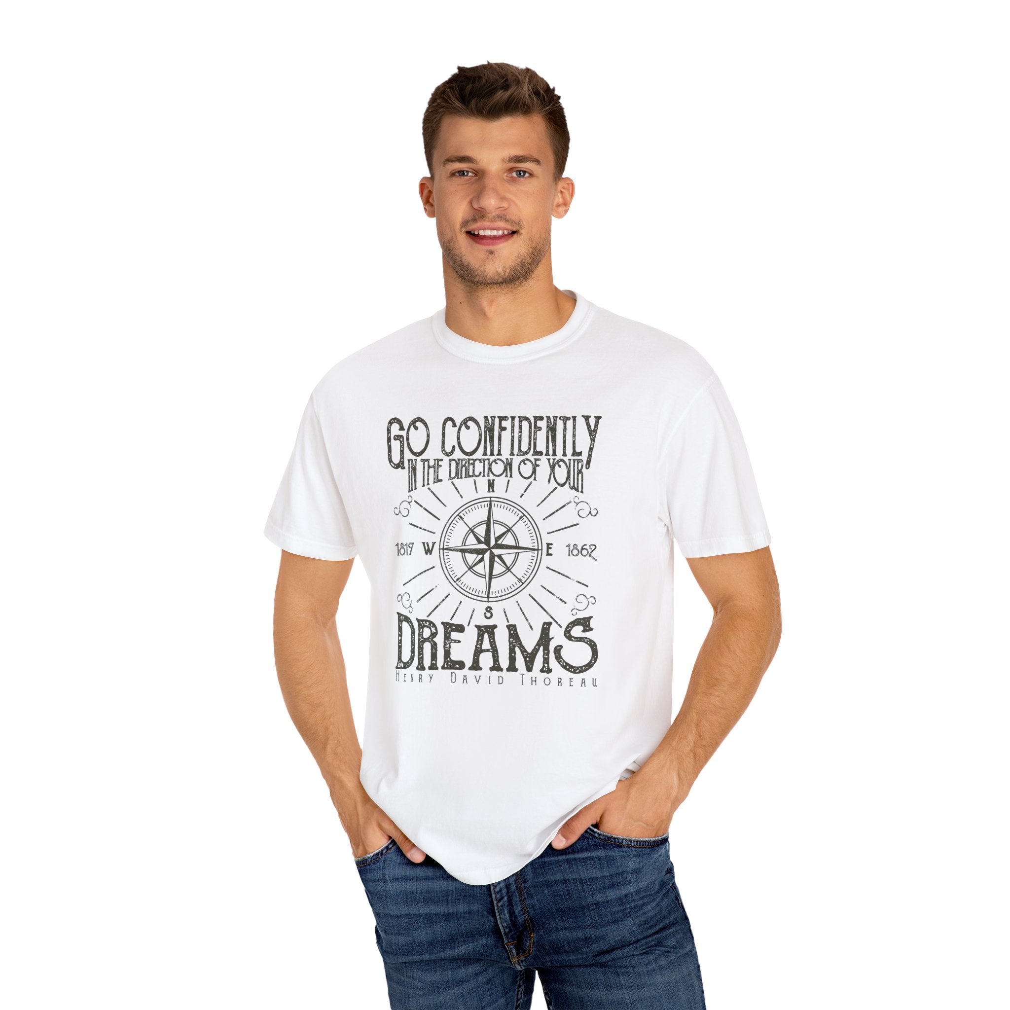 Inspirational T-shirt, Go Confidently in the Direction of Your Dreams Tee, Unisex Motivational Shirt